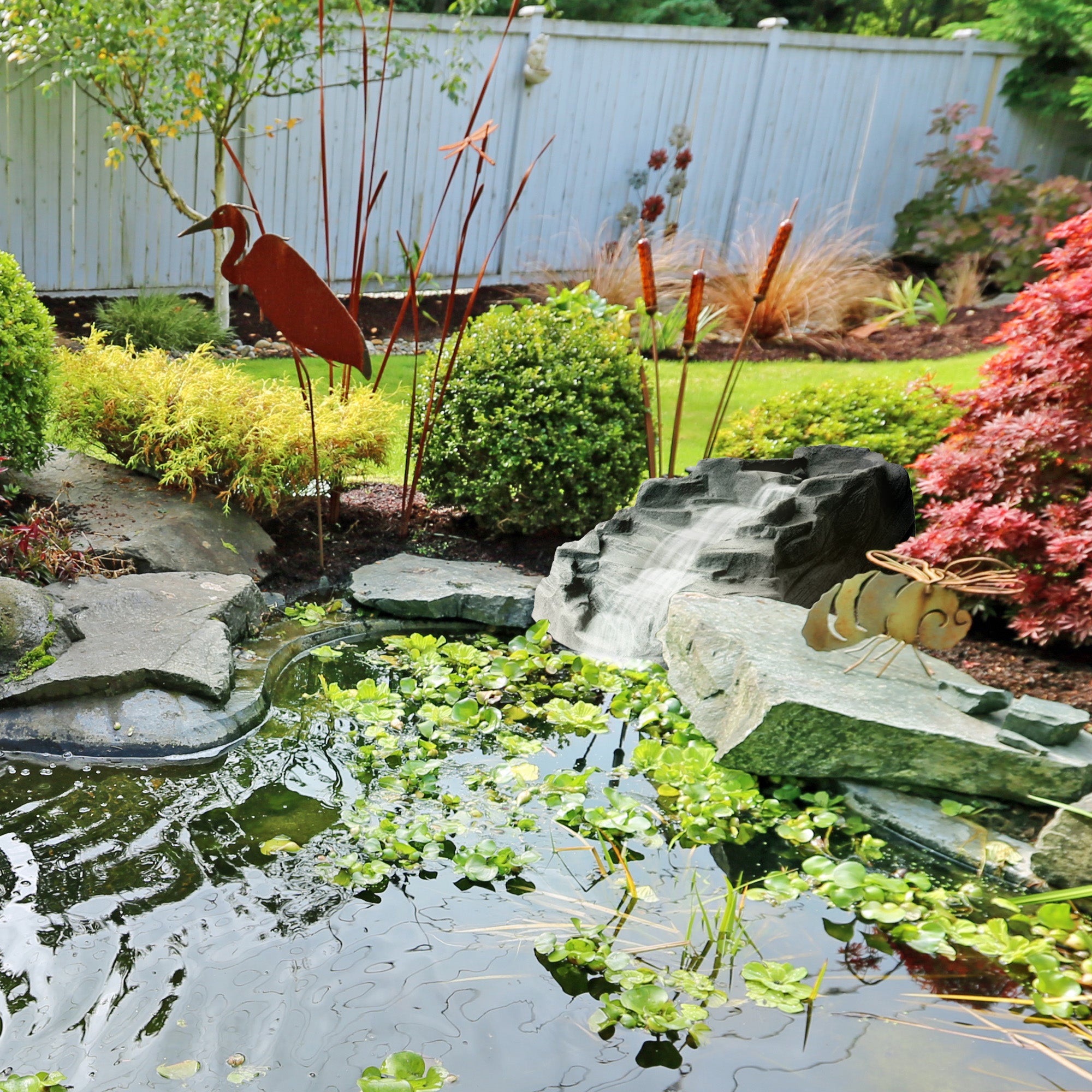 Algreen ALG91959 Tranquility Outdoor Preformed Water Garden Pond Waterfall - Smart-nests