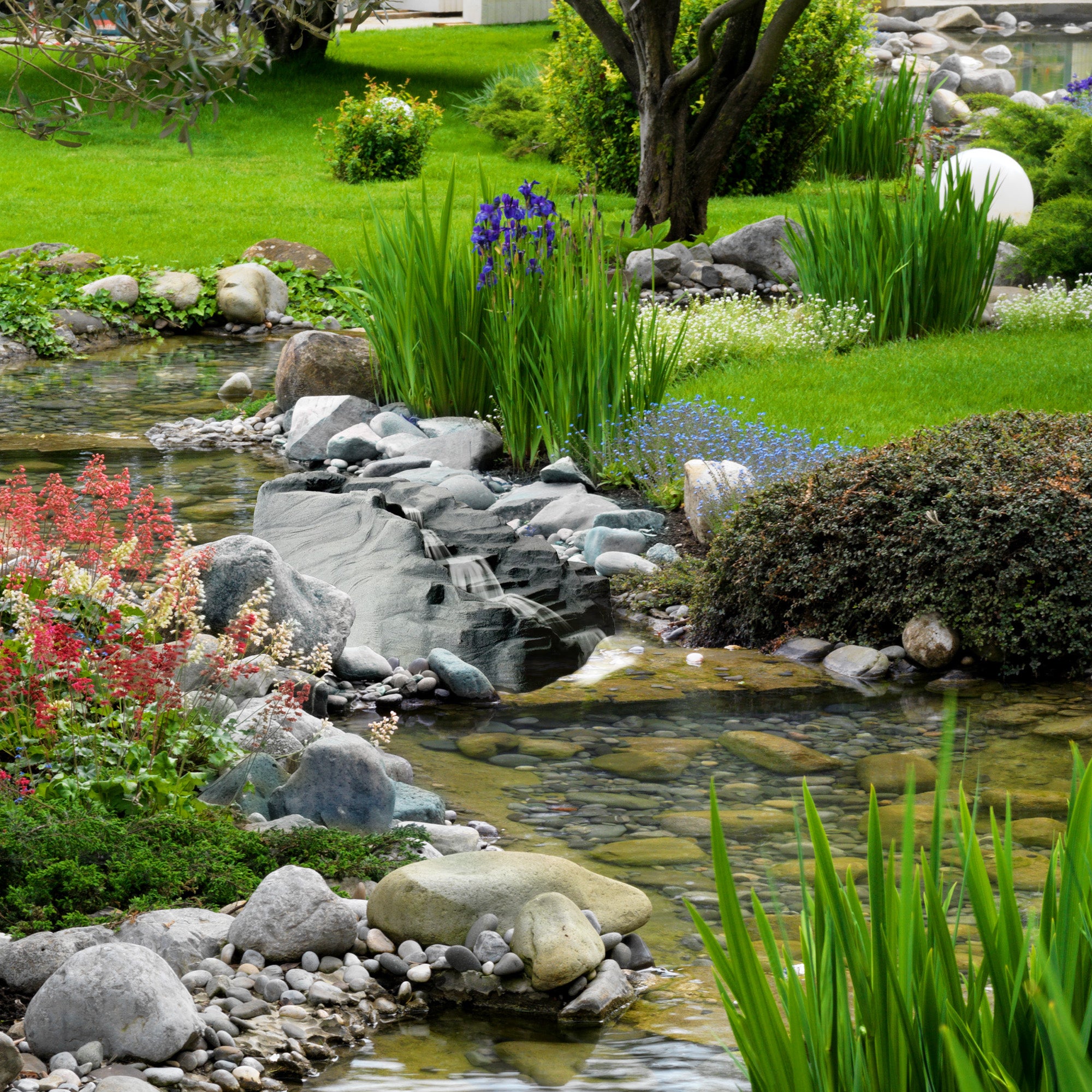 Algreen ALG91959 Tranquility Outdoor Preformed Water Garden Pond Waterfall - Smart-nests