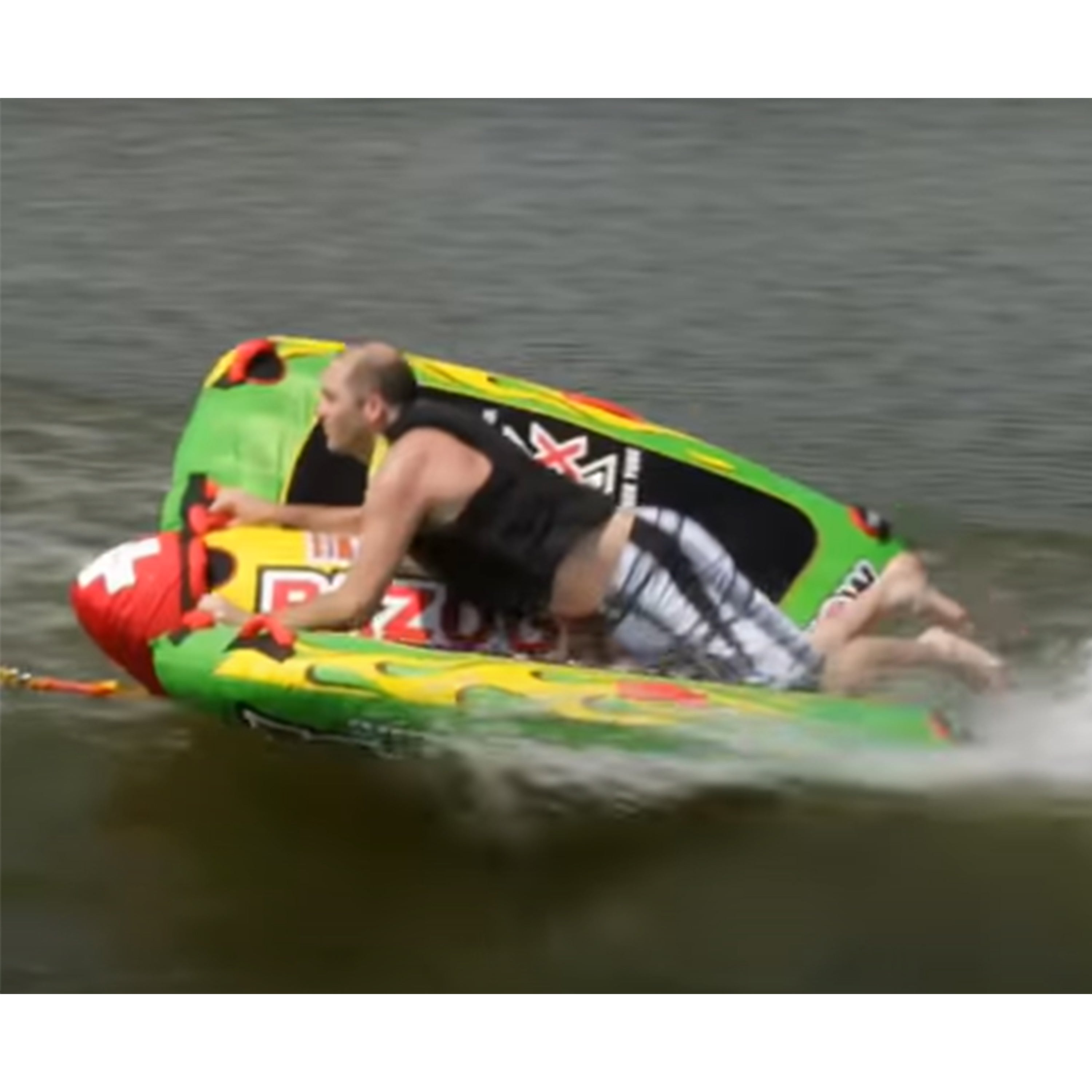 WOW Watersports 13-1010 Big Bazooka Steerable 1 to 4 Person Towable Tube, Green - Smart-nests