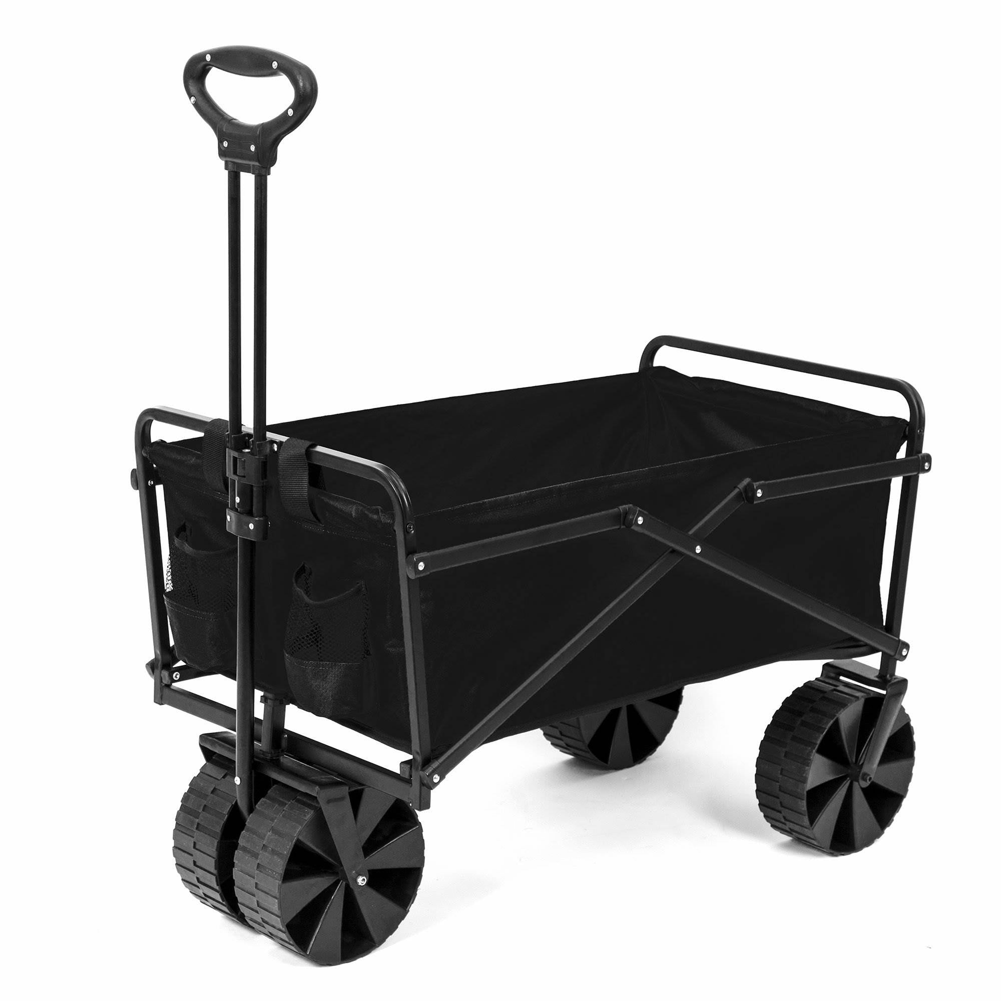 Seina Collapsible Steel Frame Folding Utility Beach Wagon Outdoor Cart (2 Pack) - Smart-nests