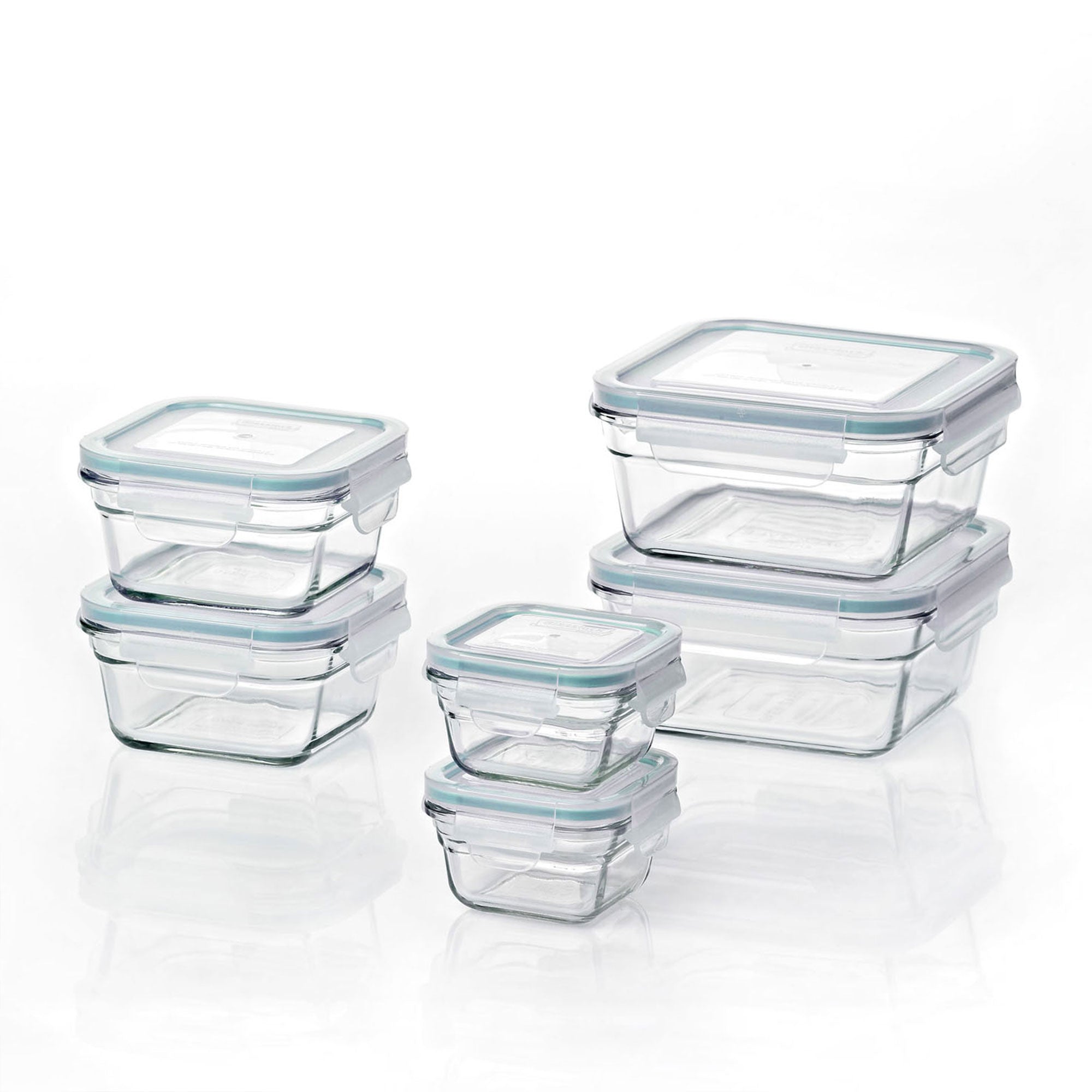 Glasslock Oven and Microwave Safe Glass Food Storage Containers 12 Piece Set - Smart-nests