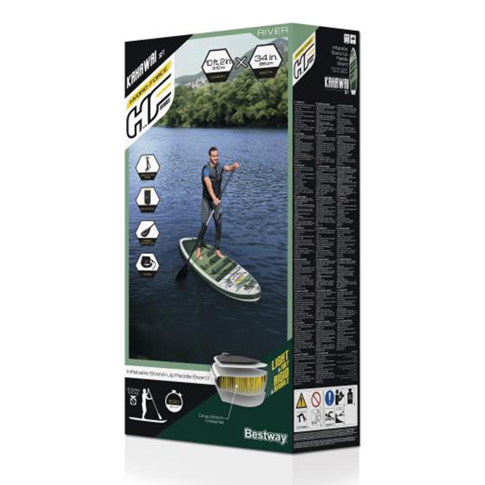 Bestway Hydro Force Kahawai Inflatable 10' Stand Up Paddle Board Water Sport Set - Smart-nests