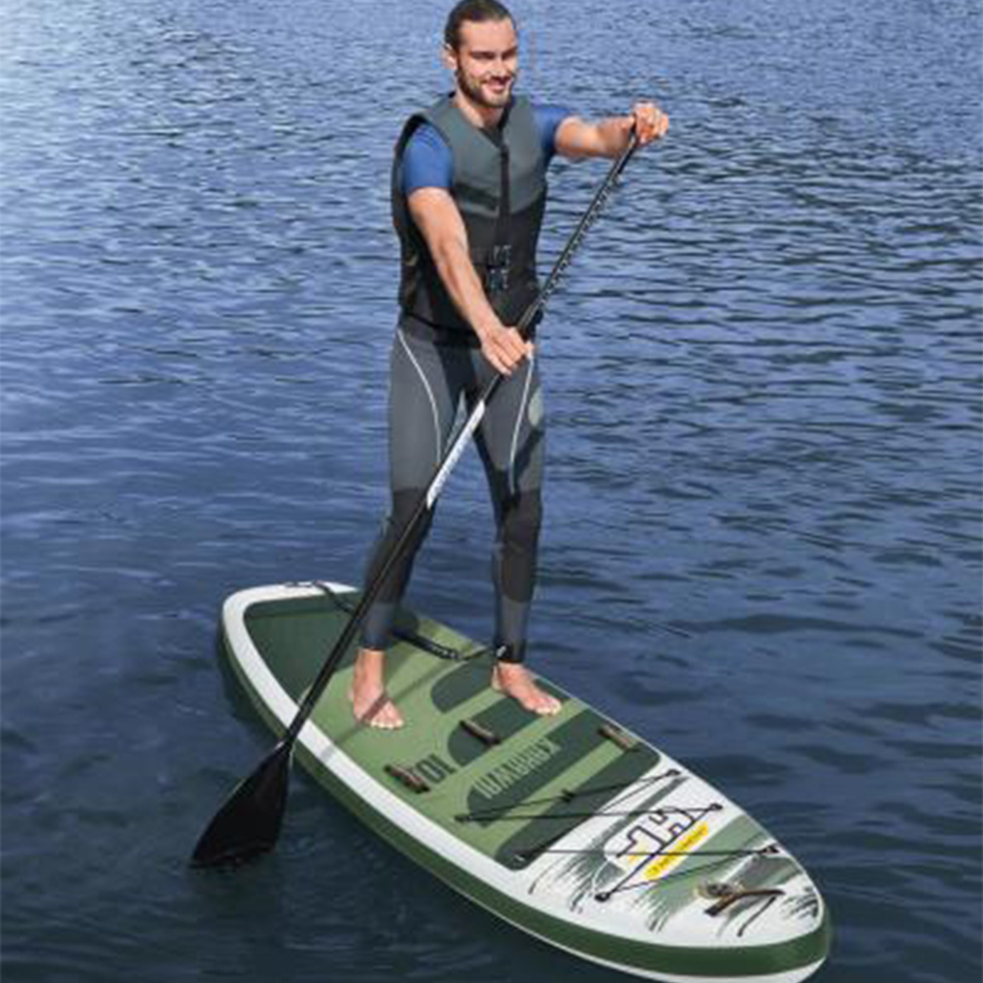 Bestway Hydro Force Kahawai Inflatable 10' Stand Up Paddle Board Water Sport Set - Smart-nests