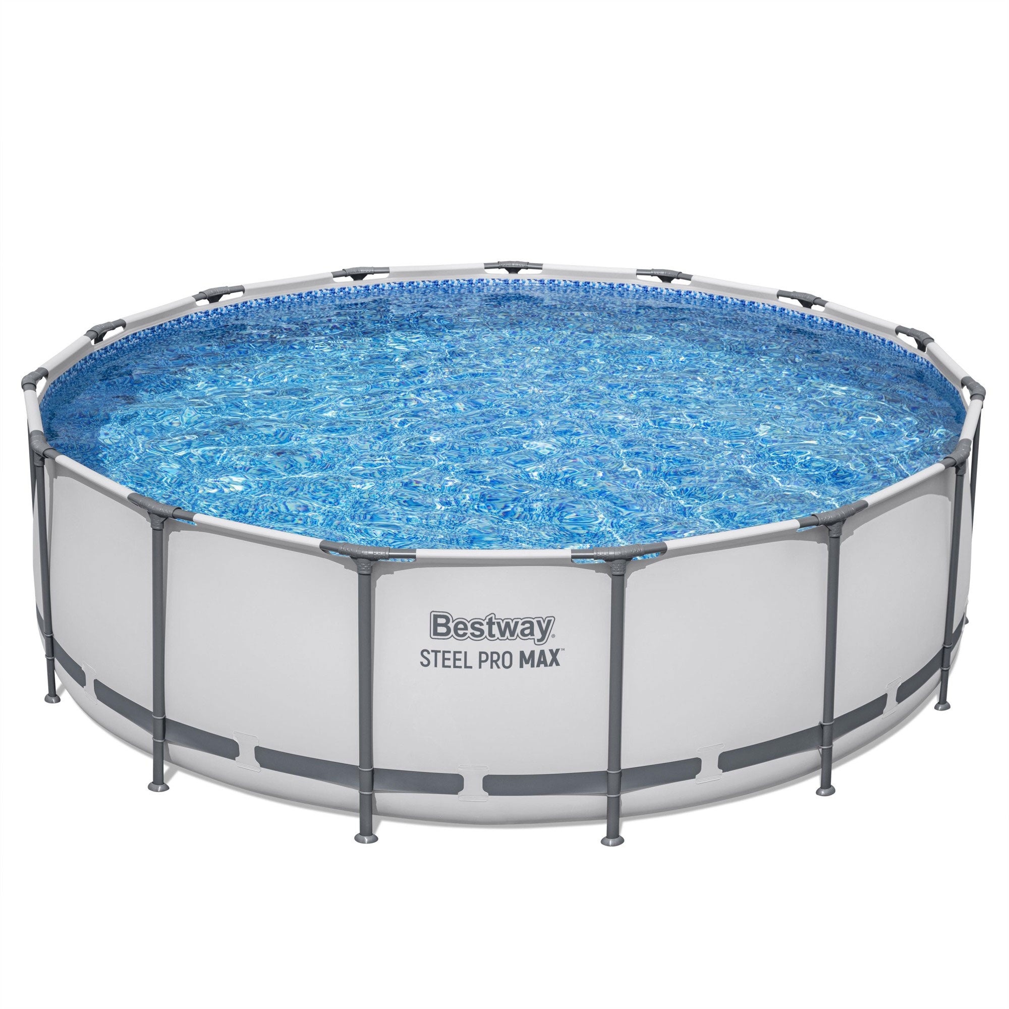 Bestway Steel Pro MAX 15 Foot by 48 Inches Round Above Ground Swimming Pool - Smart-nests