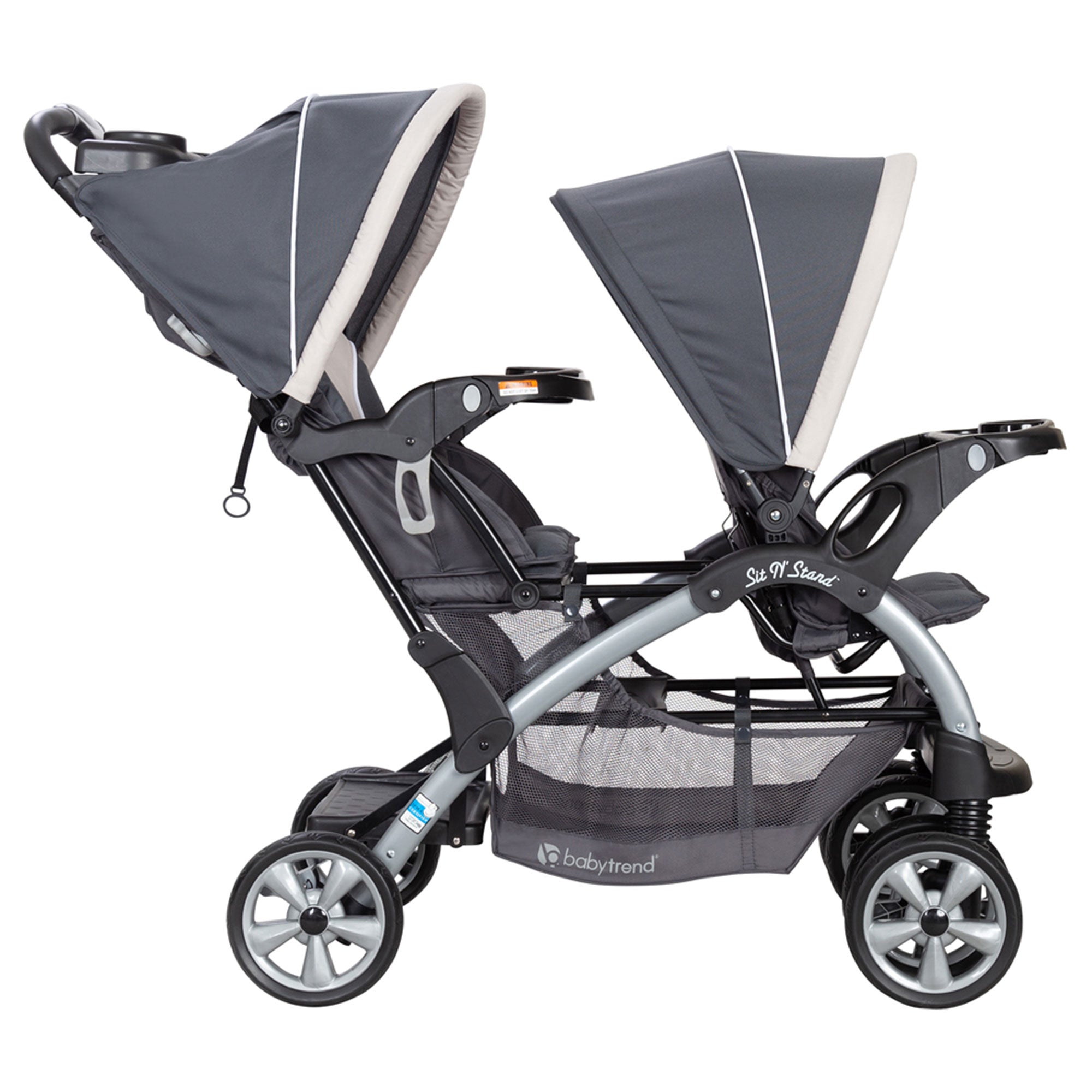 Baby Trend Sit N' Stand Easy Fold Travel Toddler/Baby Double Stroller, Magnolia - Smart-nests
