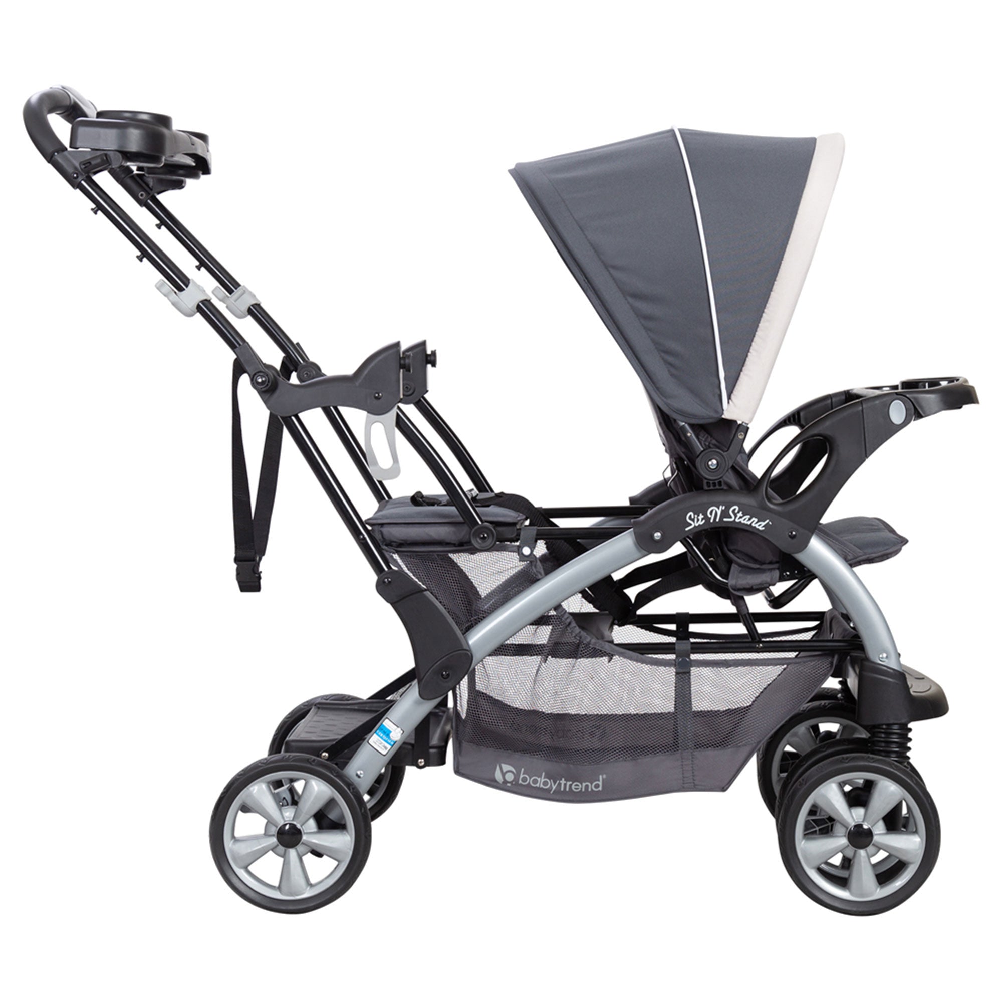Baby Trend Sit N' Stand Easy Fold Travel Toddler/Baby Double Stroller, Magnolia - Smart-nests