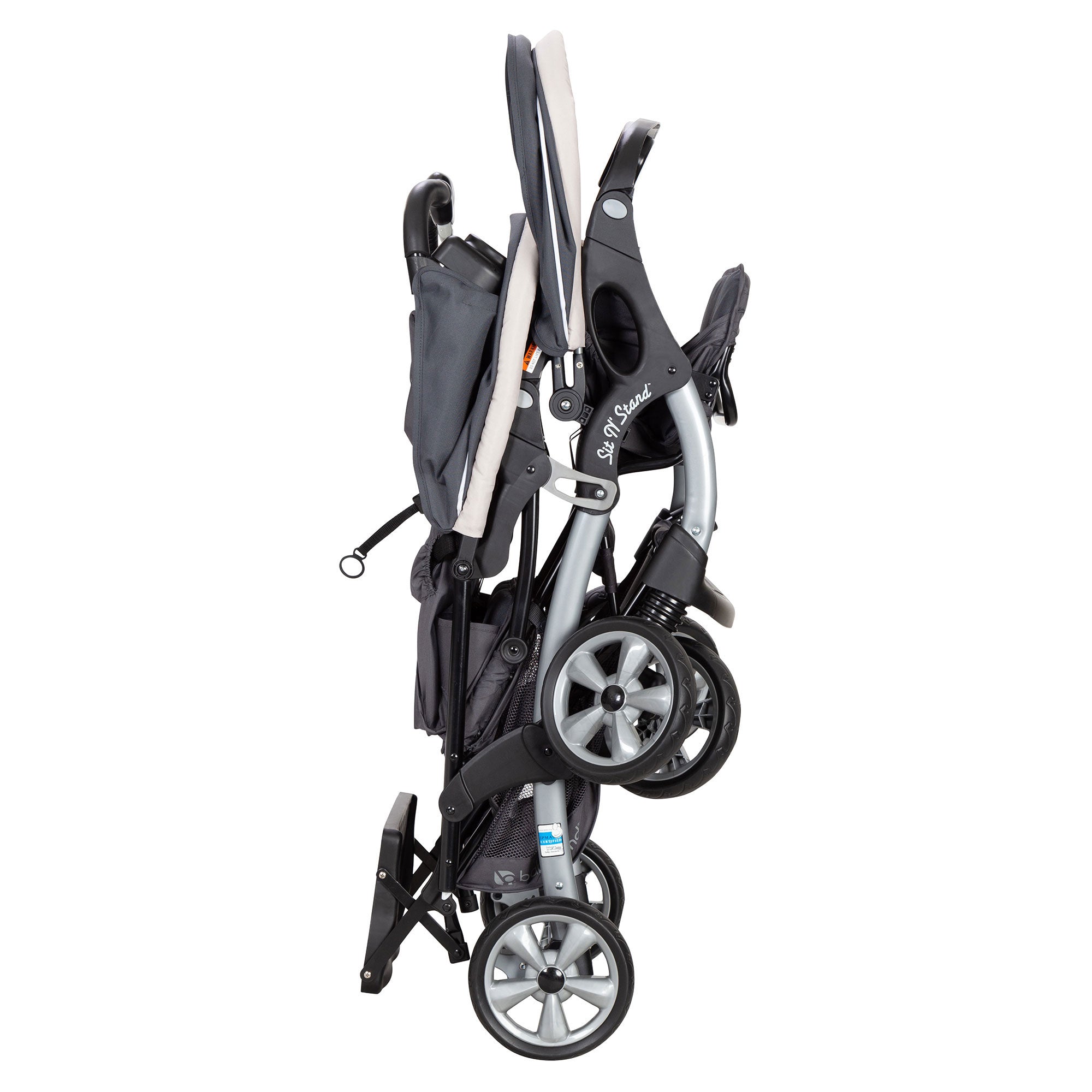 Baby Trend Sit N' Stand Easy Fold Travel Toddler/Baby Double Stroller, Magnolia - Smart-nests