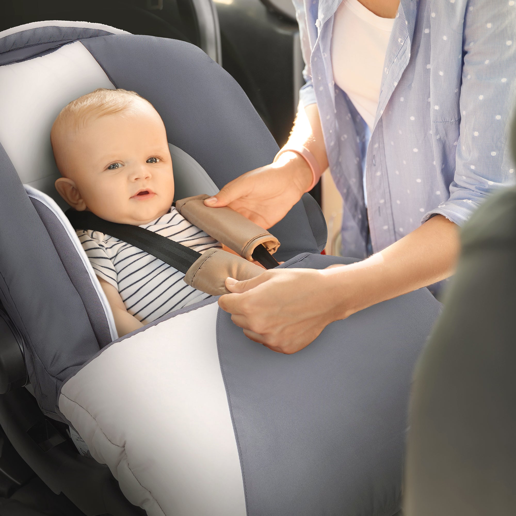 Baby Trend Ally Newborn Baby Infant Car Seat Travel System w/Cover,Gray Magnolia - Smart-nests