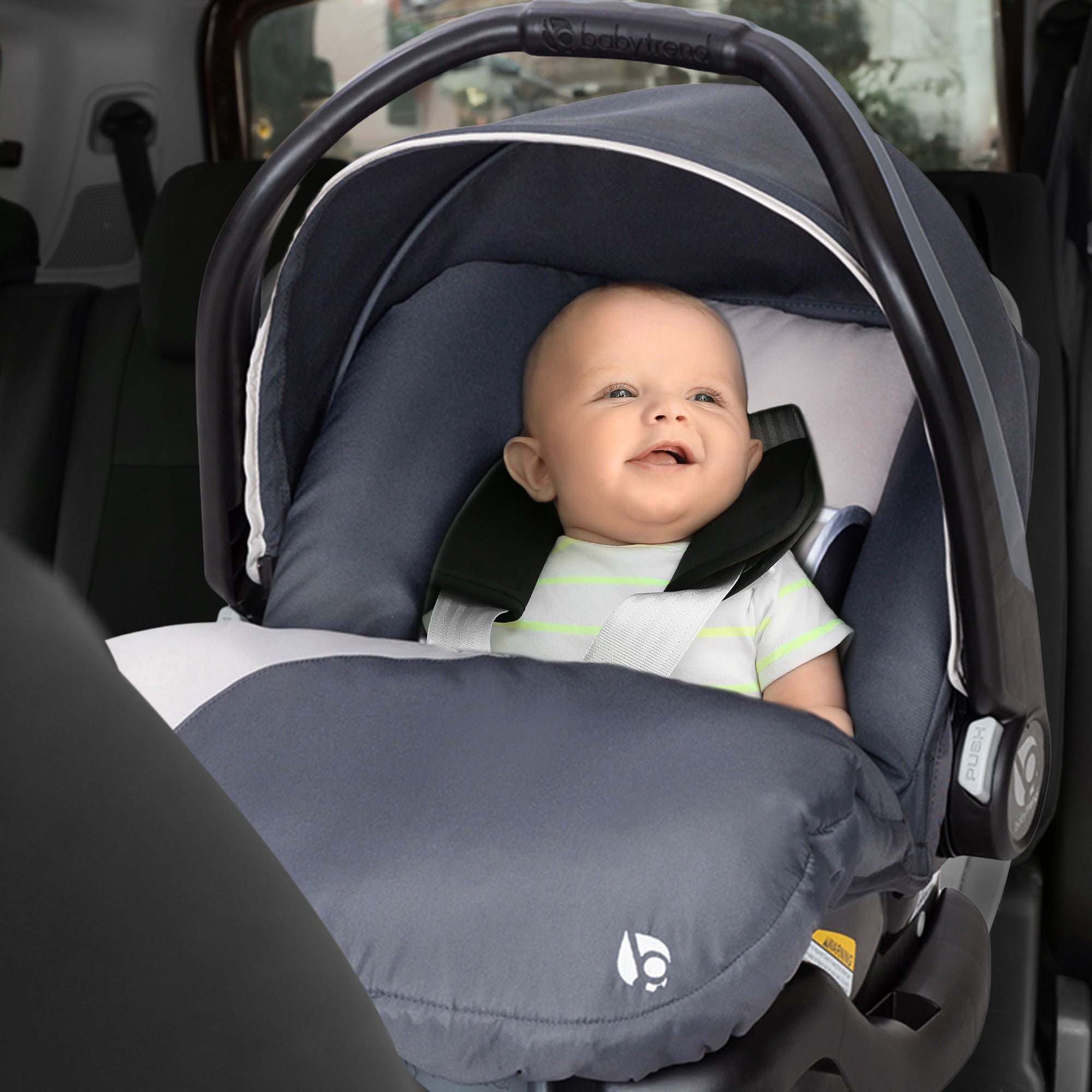 Baby Trend Ally Newborn Baby Infant Car Seat Travel System w/Cover,Gray Magnolia - Smart-nests