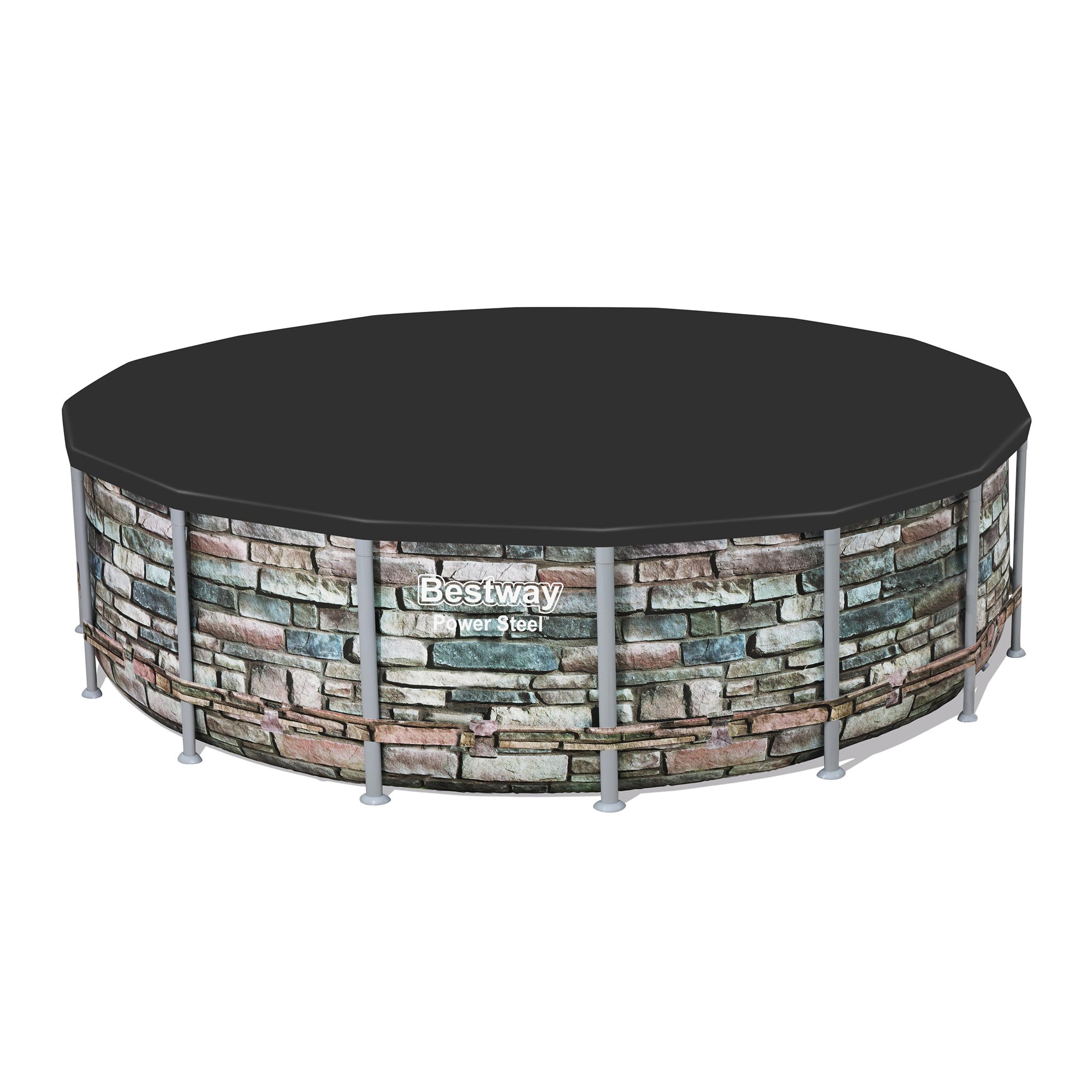 Bestway Round PVC 16' Pool Cover for Above Ground Pro Frame Pools (Cover Only) - Smart-nests