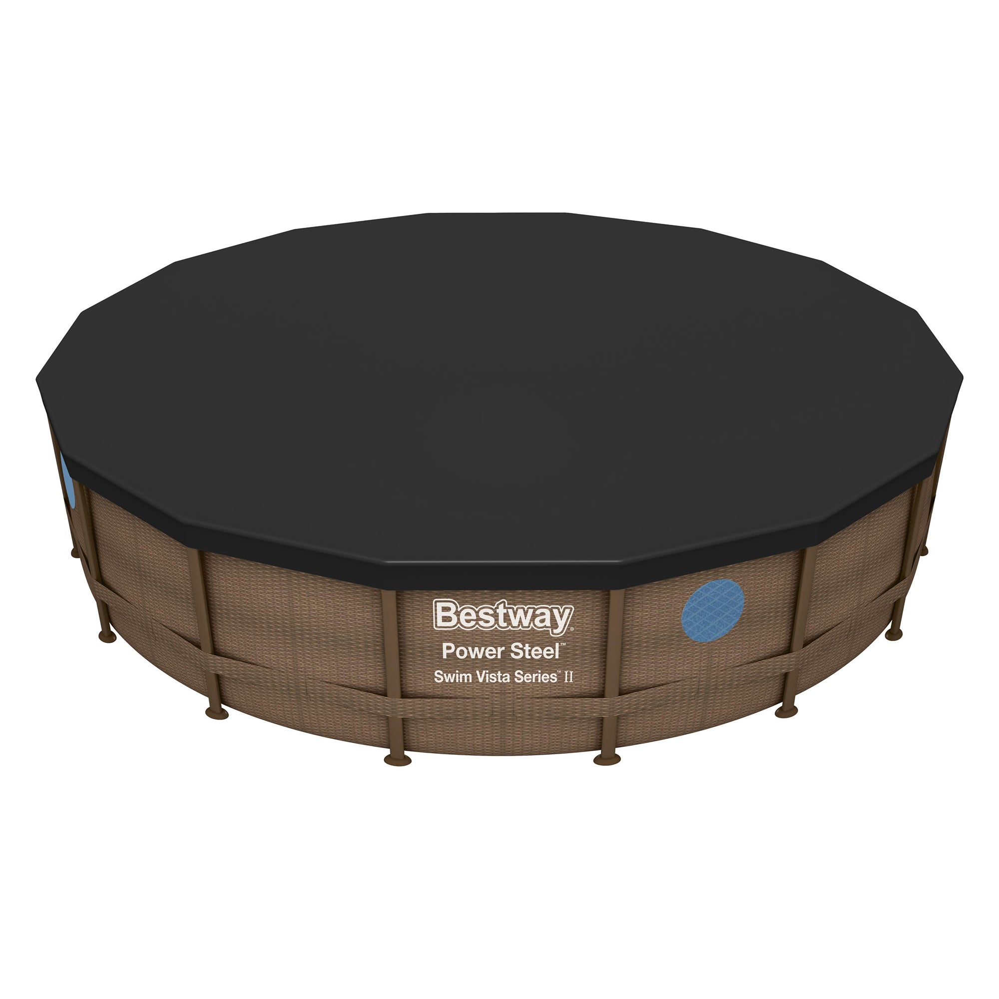 Bestway Round PVC 16' Pool Cover for Above Ground Pro Frame Pools (Cover Only) - Smart-nests