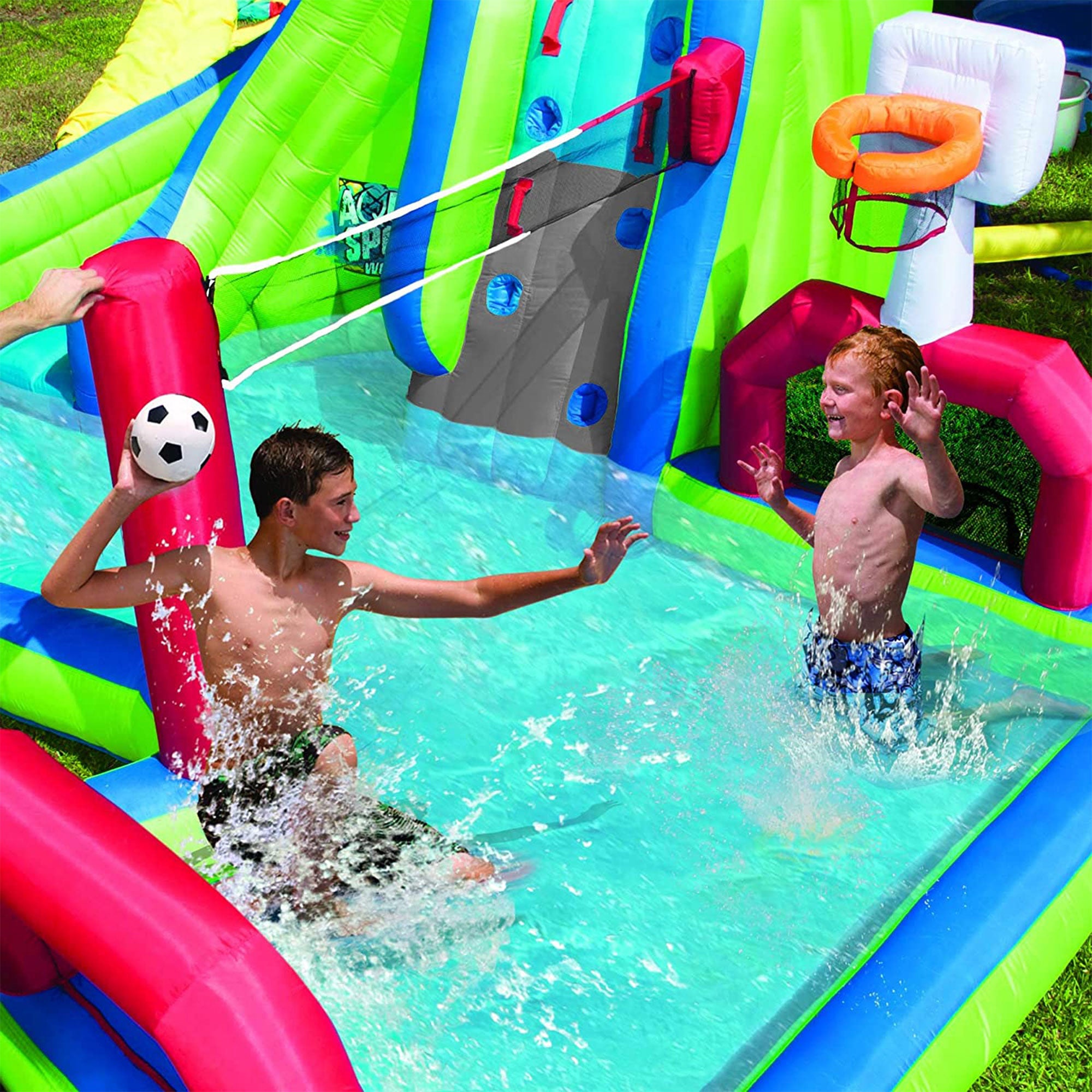 Banzai Aqua Sports Kids Inflatable Outdoor Backyard Water Slide Splash Park - Smart-nests