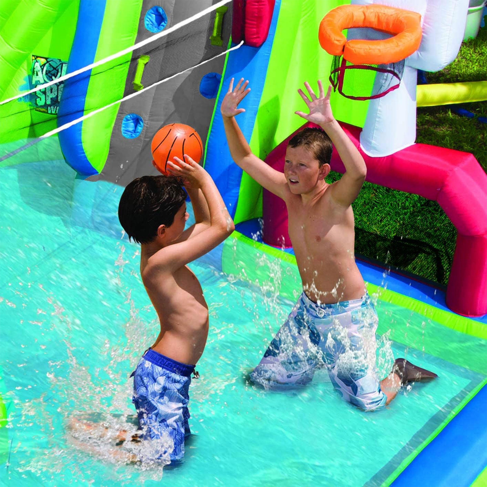 Banzai Aqua Sports Kids Inflatable Outdoor Backyard Water Slide Splash Park - Smart-nests