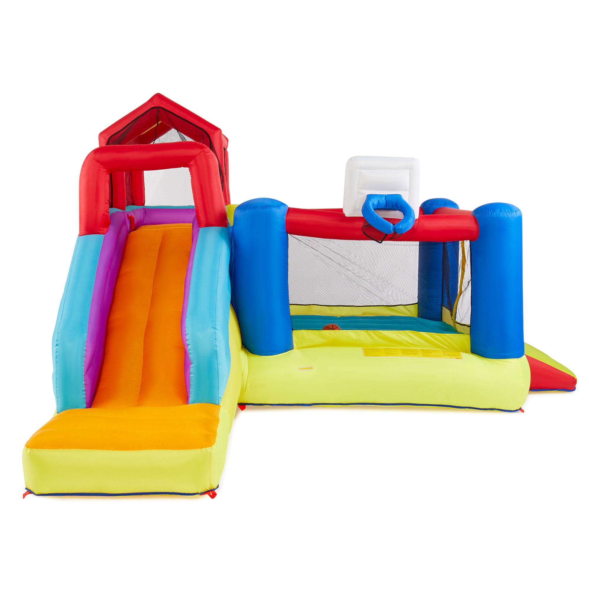Banzai Outdoor Bounce House with Slide, Climbing Wall and 2 Sports Activities - Smart-nests
