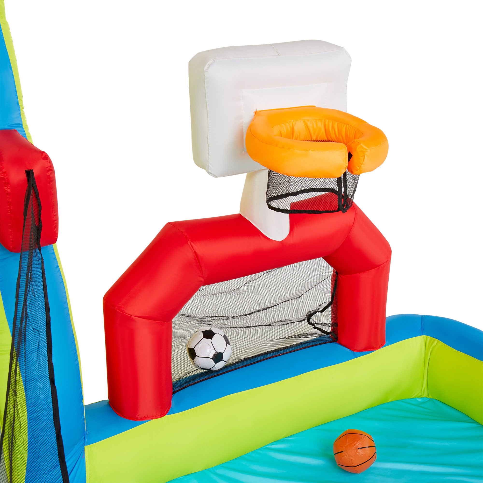 Banzai Outdoor Bounce House with Slide, Climbing Wall and 2 Sports Activities - Smart-nests