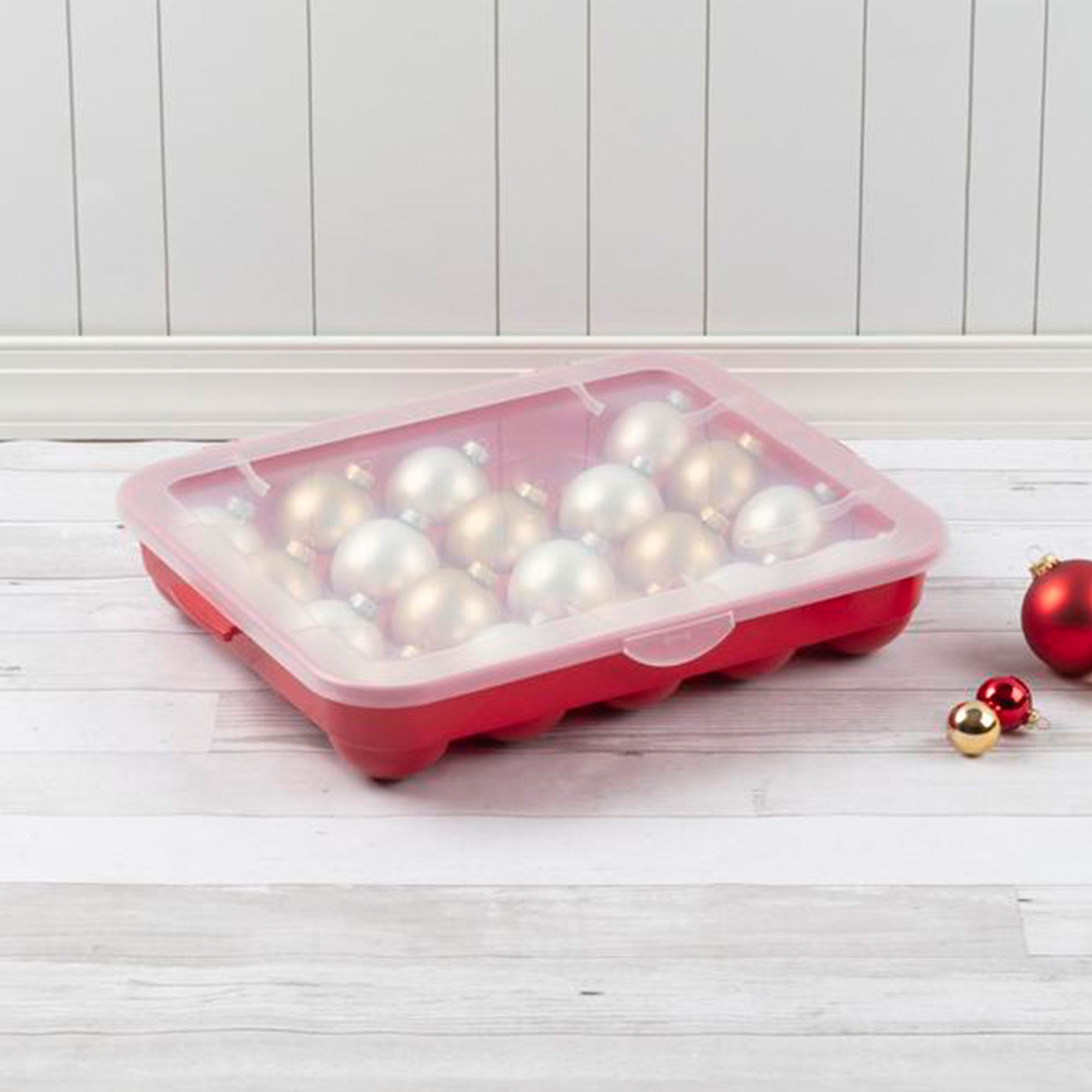 Sterilite 20 Compartment Christmas Holiday Ornament Box Storage Case (6 Pack) - Smart-nests