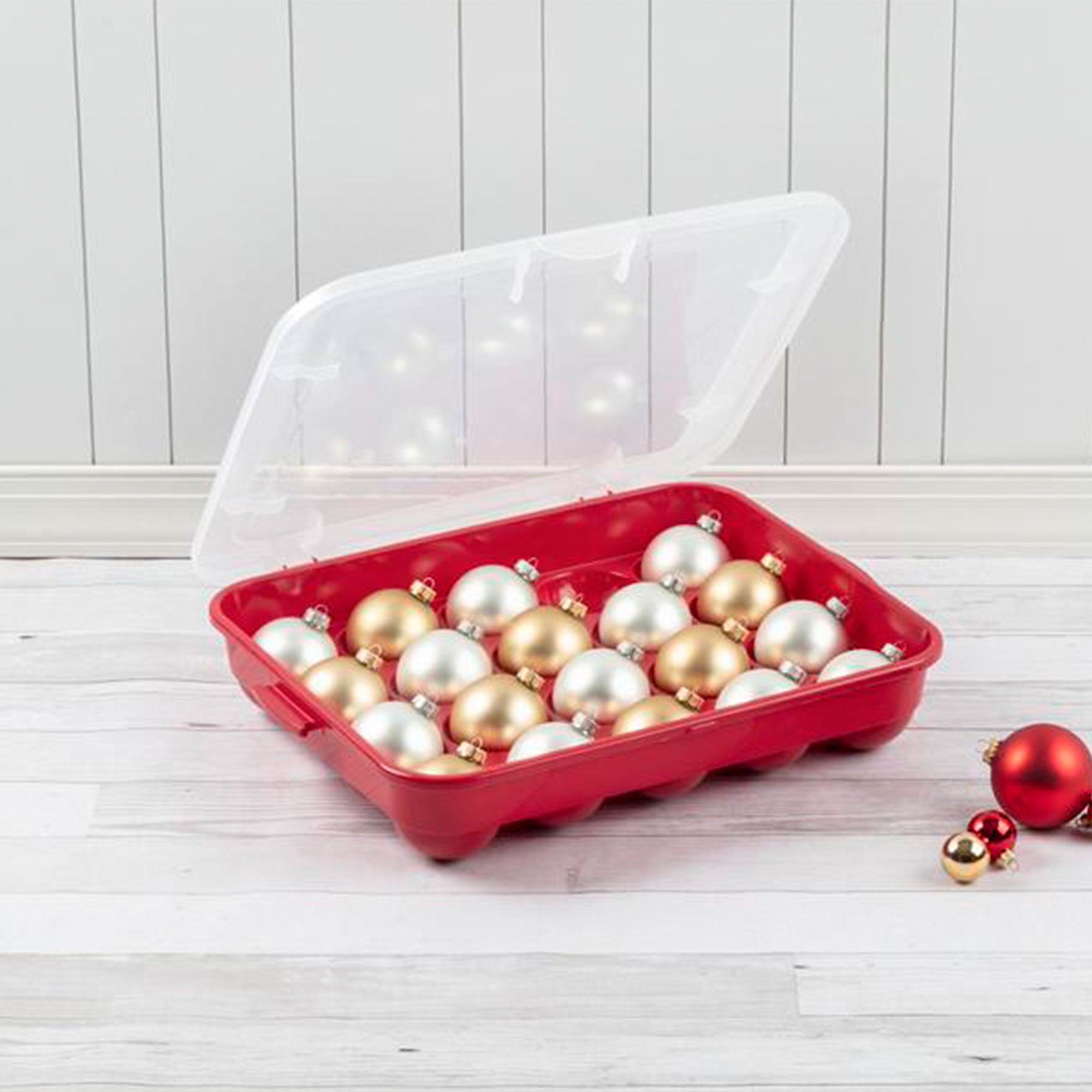 Sterilite 20 Compartment Christmas Holiday Ornament Box Storage Case (6 Pack) - Smart-nests