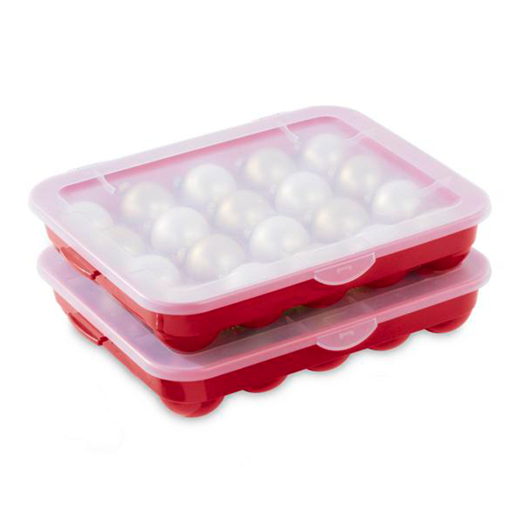 Sterilite 20 Compartment Christmas Holiday Ornament Box Storage Case (6 Pack) - Smart-nests
