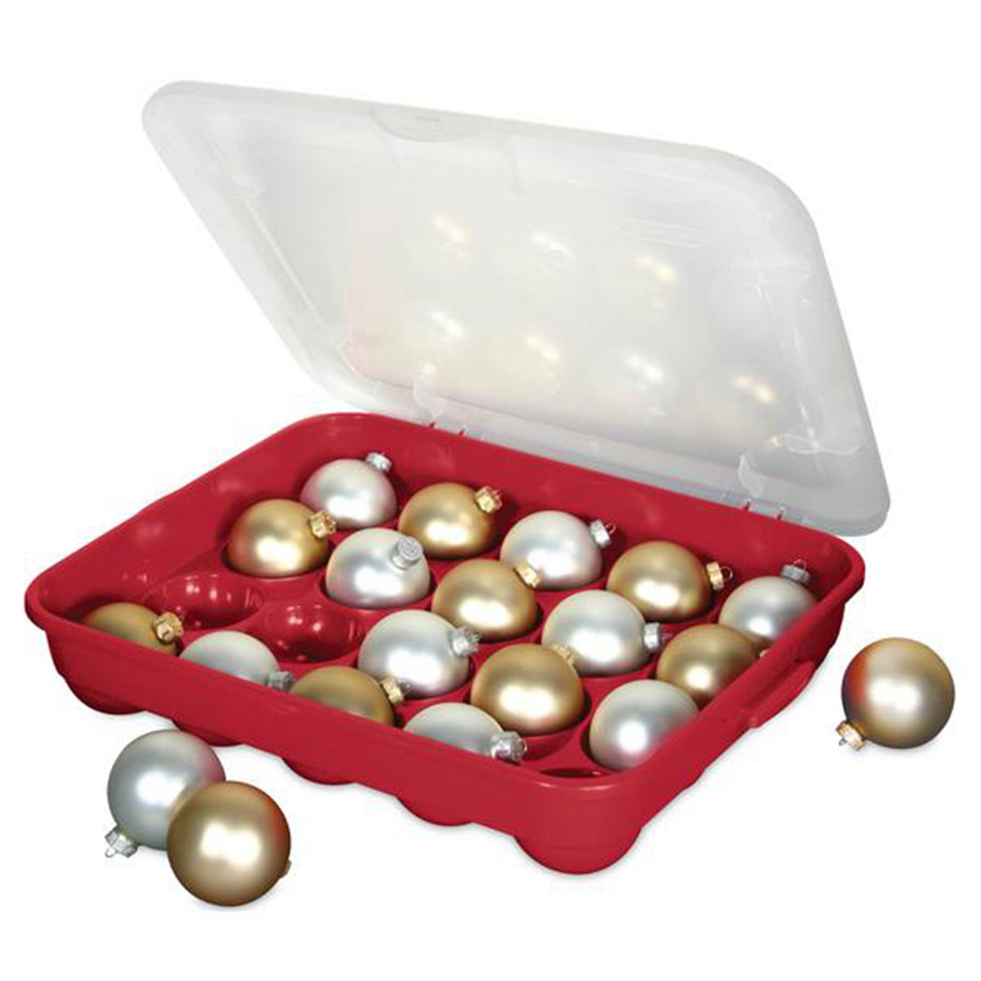 Sterilite 20 Compartment Christmas Holiday Ornament Box Storage Case (6 Pack) - Smart-nests