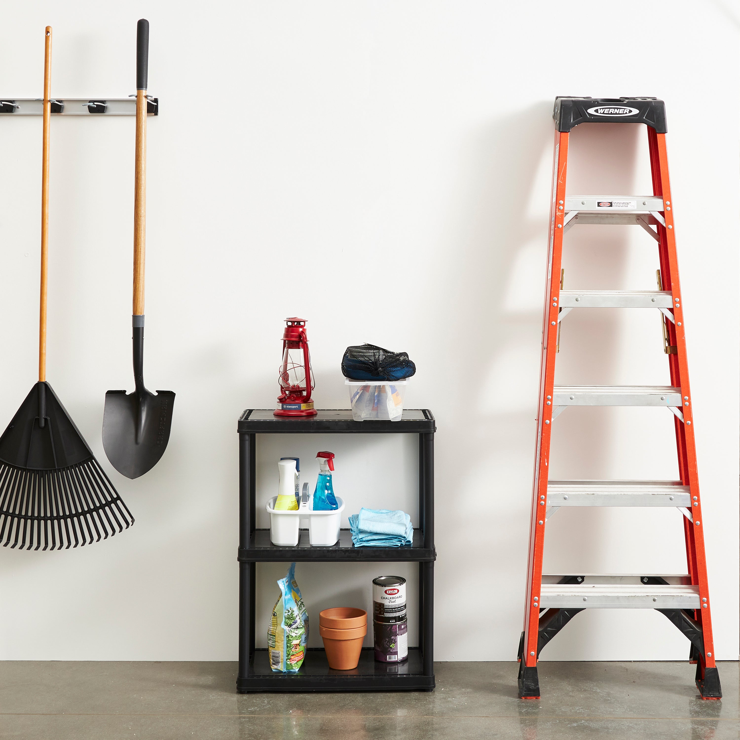 Gracious Living 3 Shelf Fixed Height Solid Light Duty Home Storage Unit, Black - Smart-nests