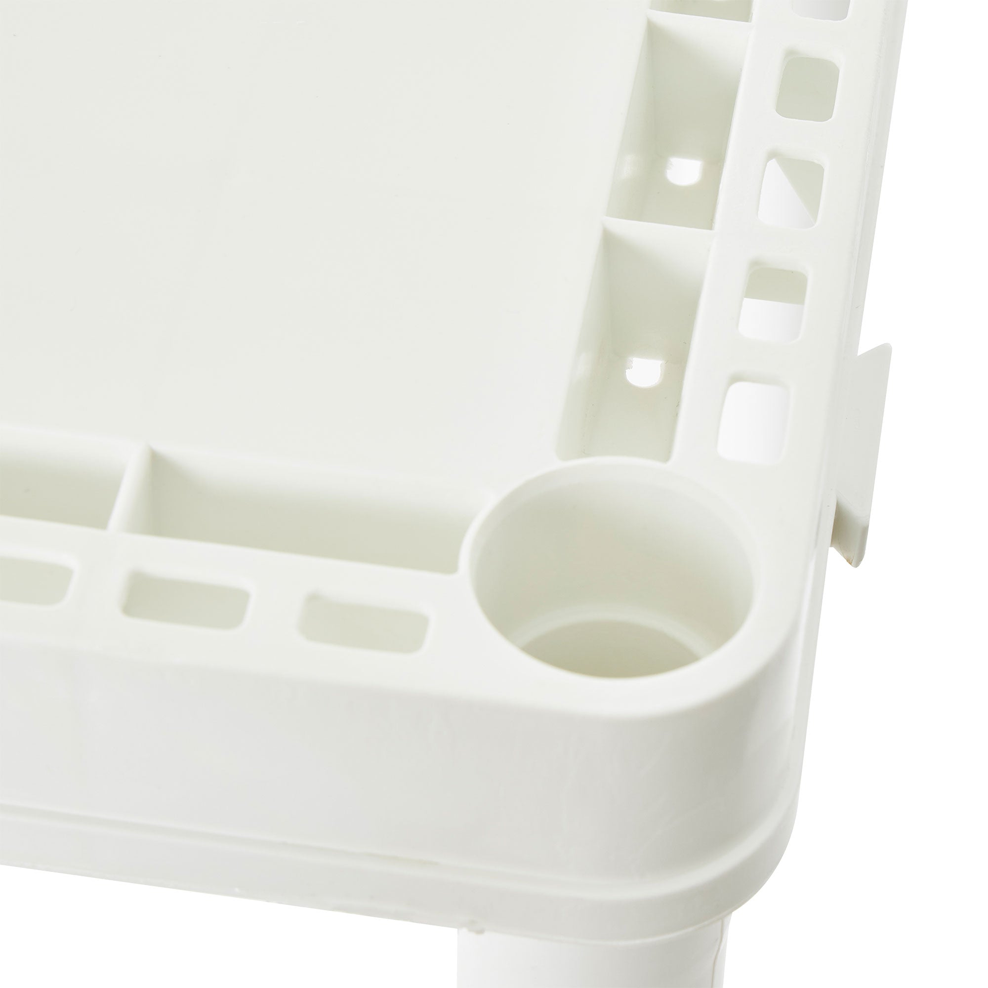 Gracious Living 4 Shelf Fixed Height Solid Light Duty Home Storage Unit, White - Smart-nests