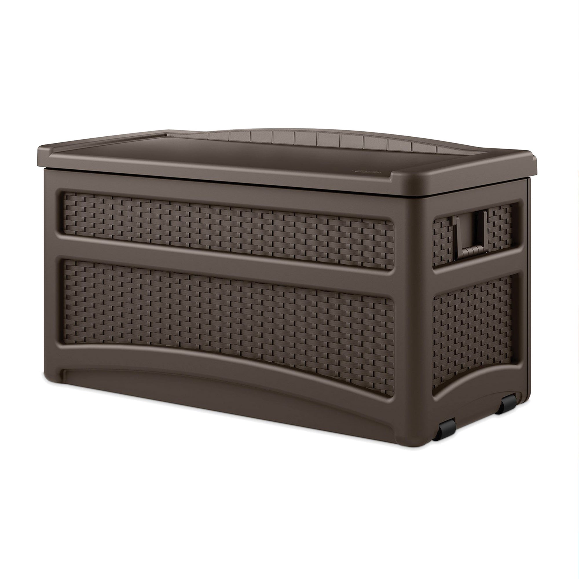 Suncast DBW7500 73 Gallon Outdoor Patio Storage Chest with Handles & Seat, Java - Smart-nests