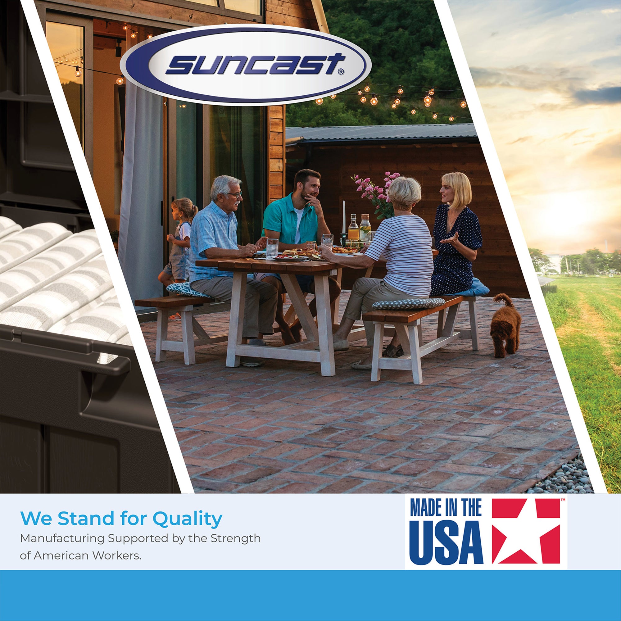 Suncast DBW7500 73 Gallon Outdoor Patio Storage Chest with Handles & Seat, Java - Smart-nests