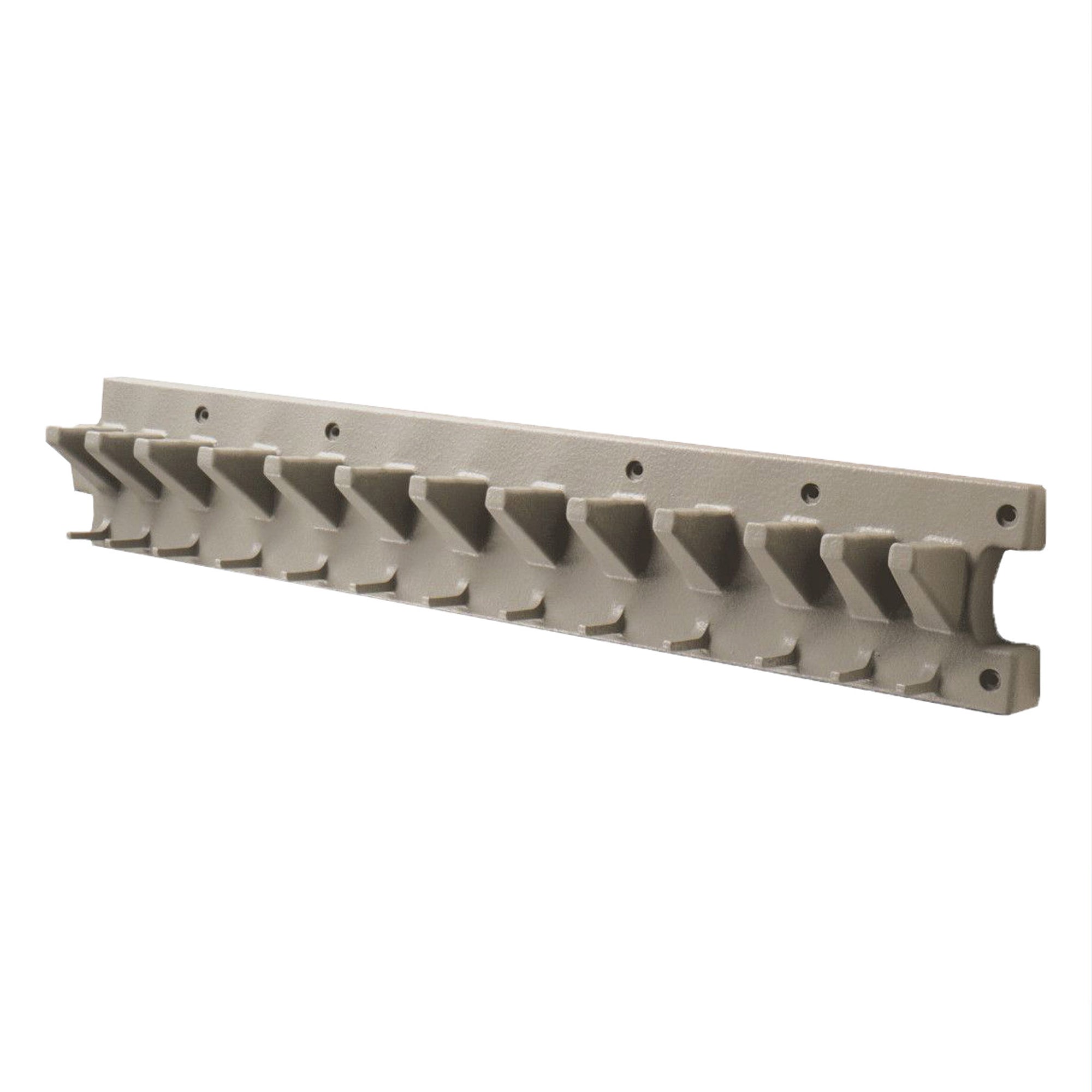Suncast V713 2 Foot Wall Mounted Garage Garden Hand Tool Organizer, Platinum - Smart-nests