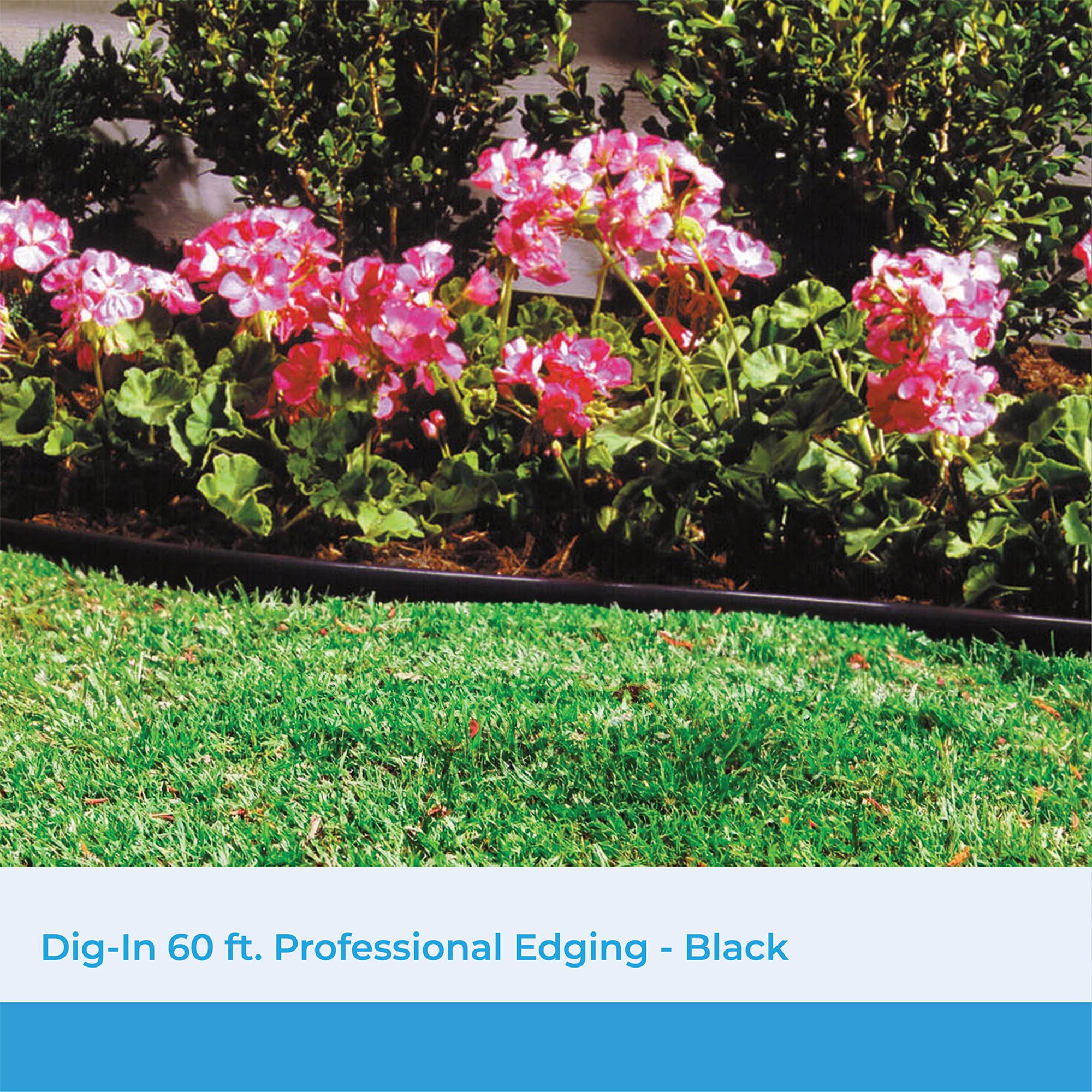 Suncast Professional Grade Dig In 60 Foot Resin Landscape Edging Roll, Black - Smart-nests