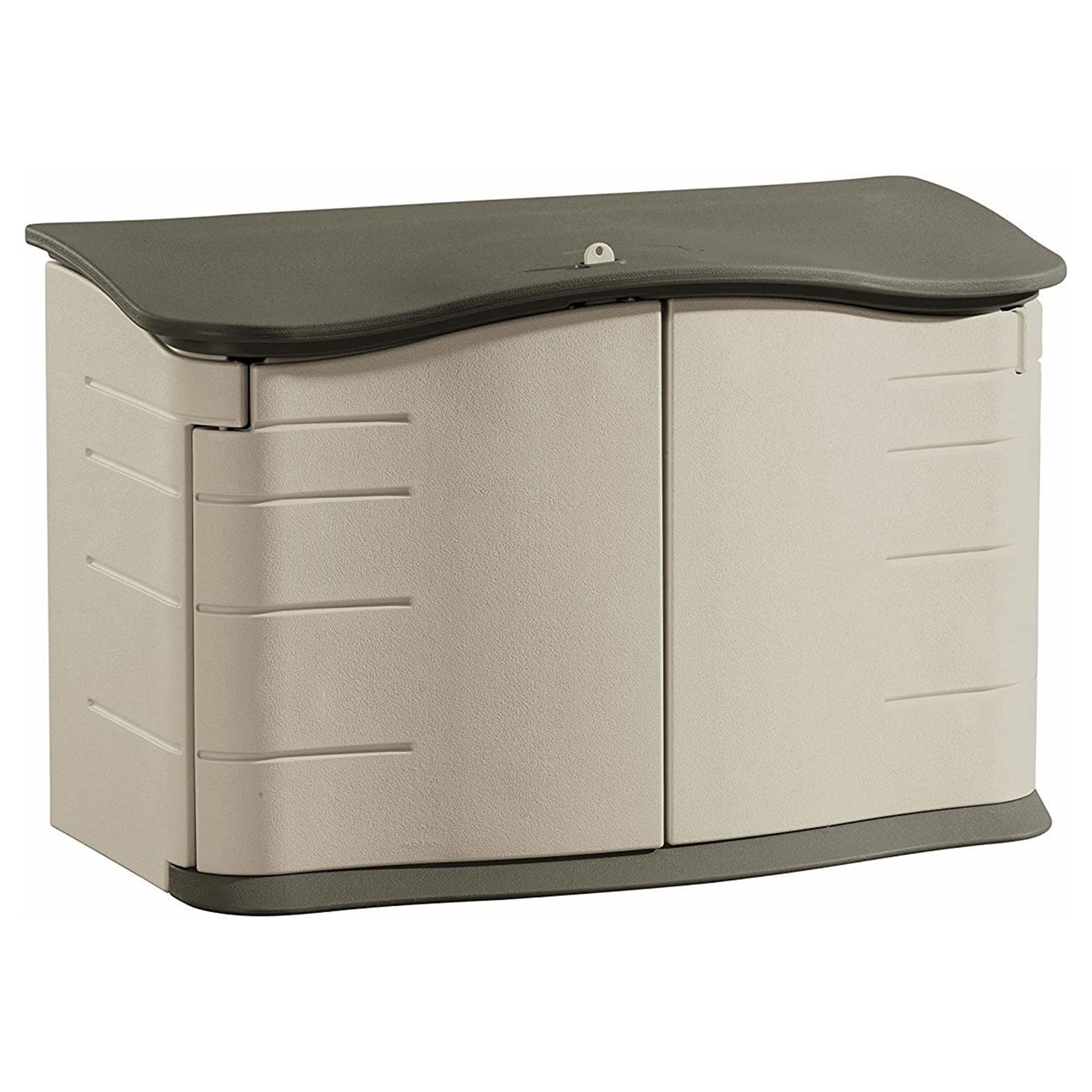 Rubbermaid Plastic Double Walled Horizontal Outdoor Storage Shed, Sand/Brown - Smart-nests