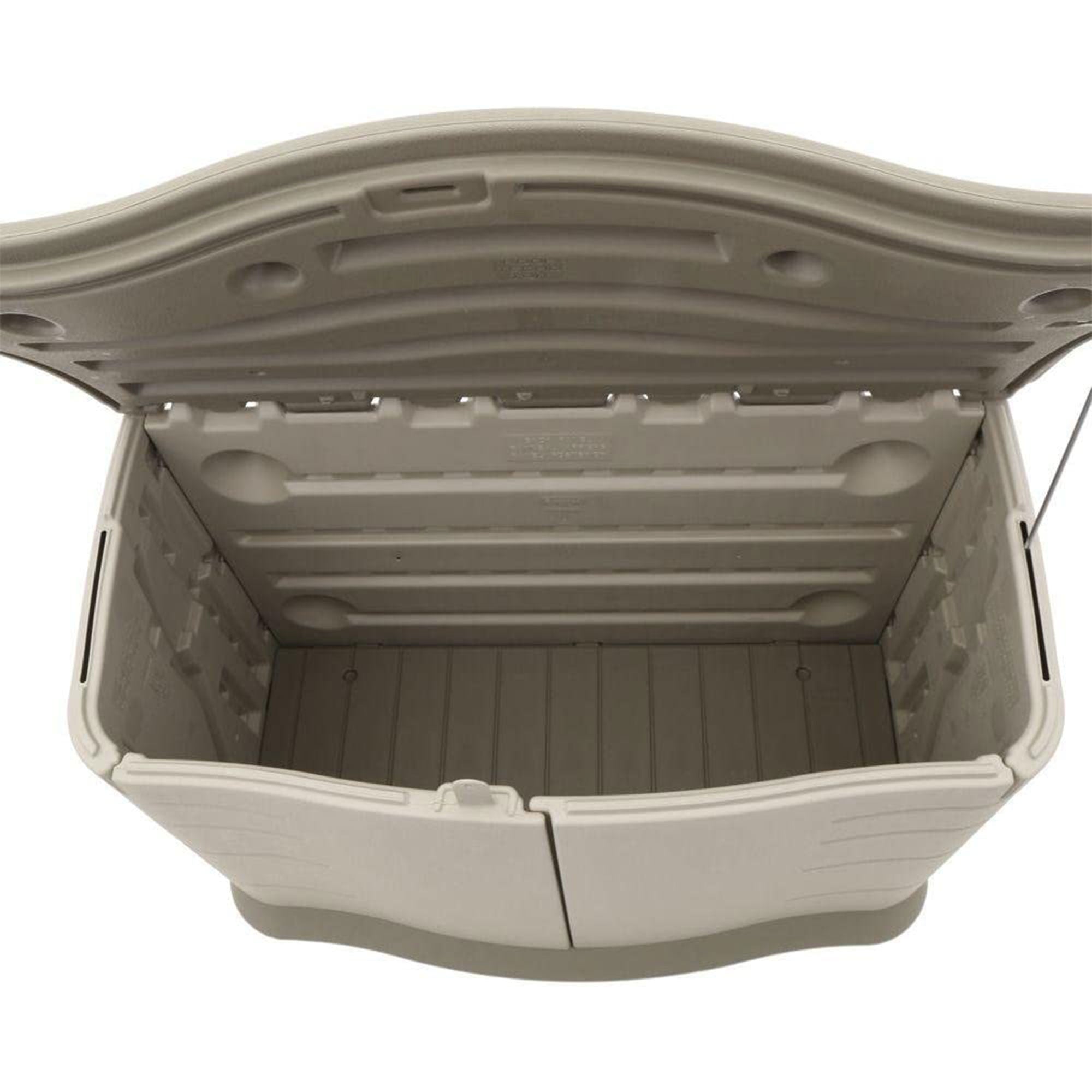 Rubbermaid Plastic Double Walled Horizontal Outdoor Storage Shed, Sand/Brown - Smart-nests