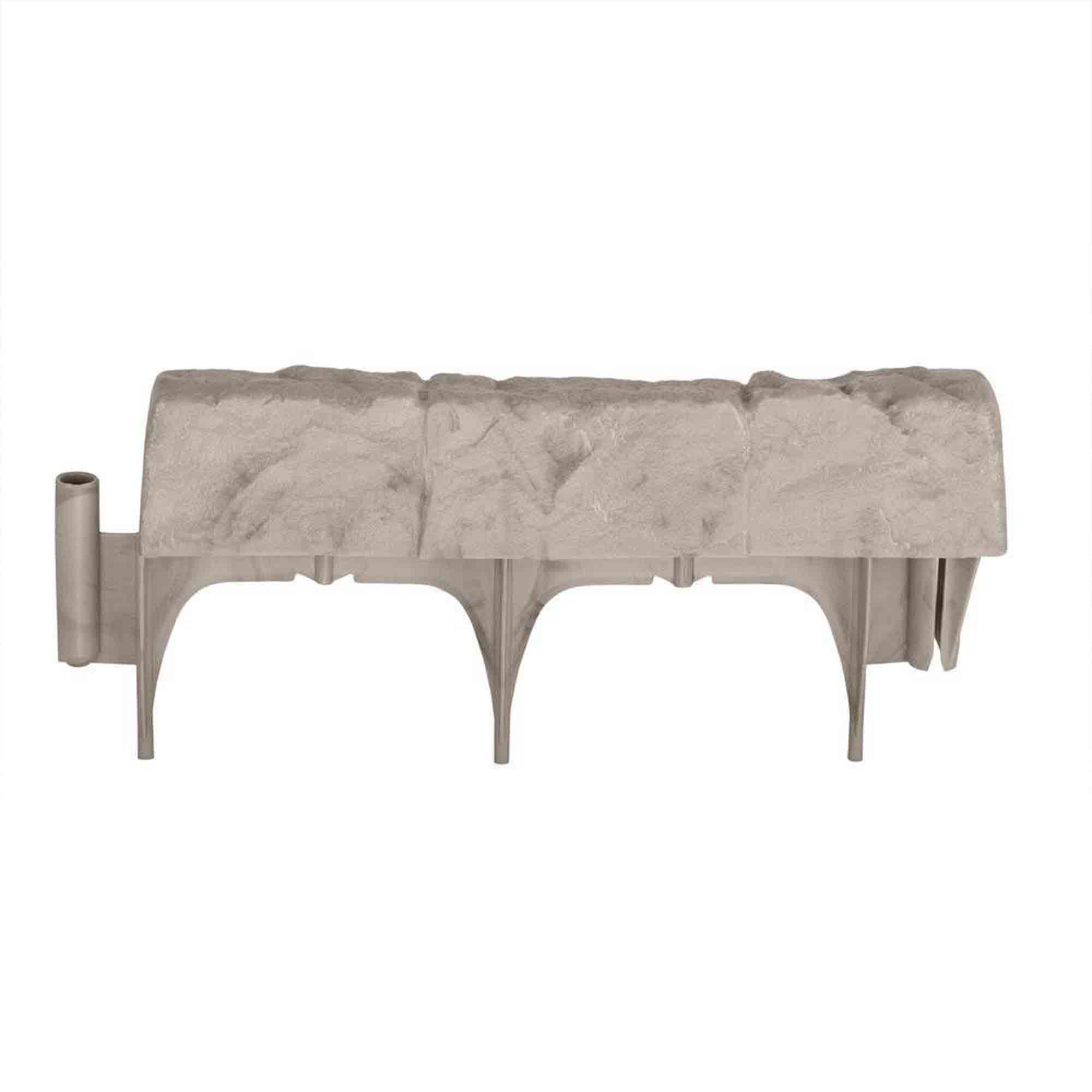 Suncast 10 Piece Landscape Design Border Decorative Rock Stone Edging (8 Pack) - Smart-nests