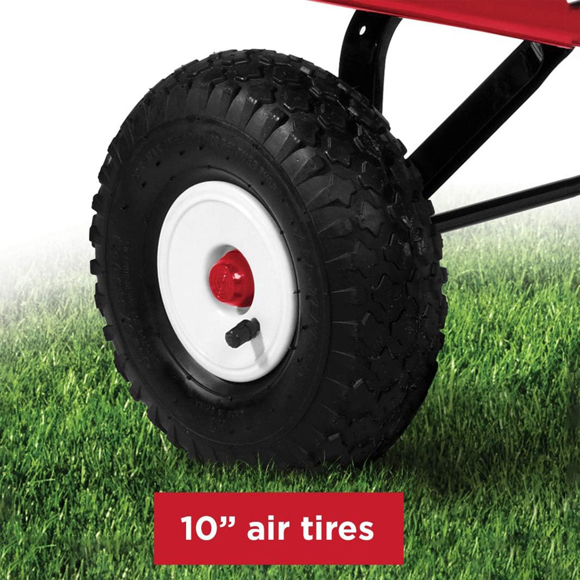 Radio Flyer Full Size All Terrain Classic Steel and Wood Pull Along Wagon, Red - Smart-nests