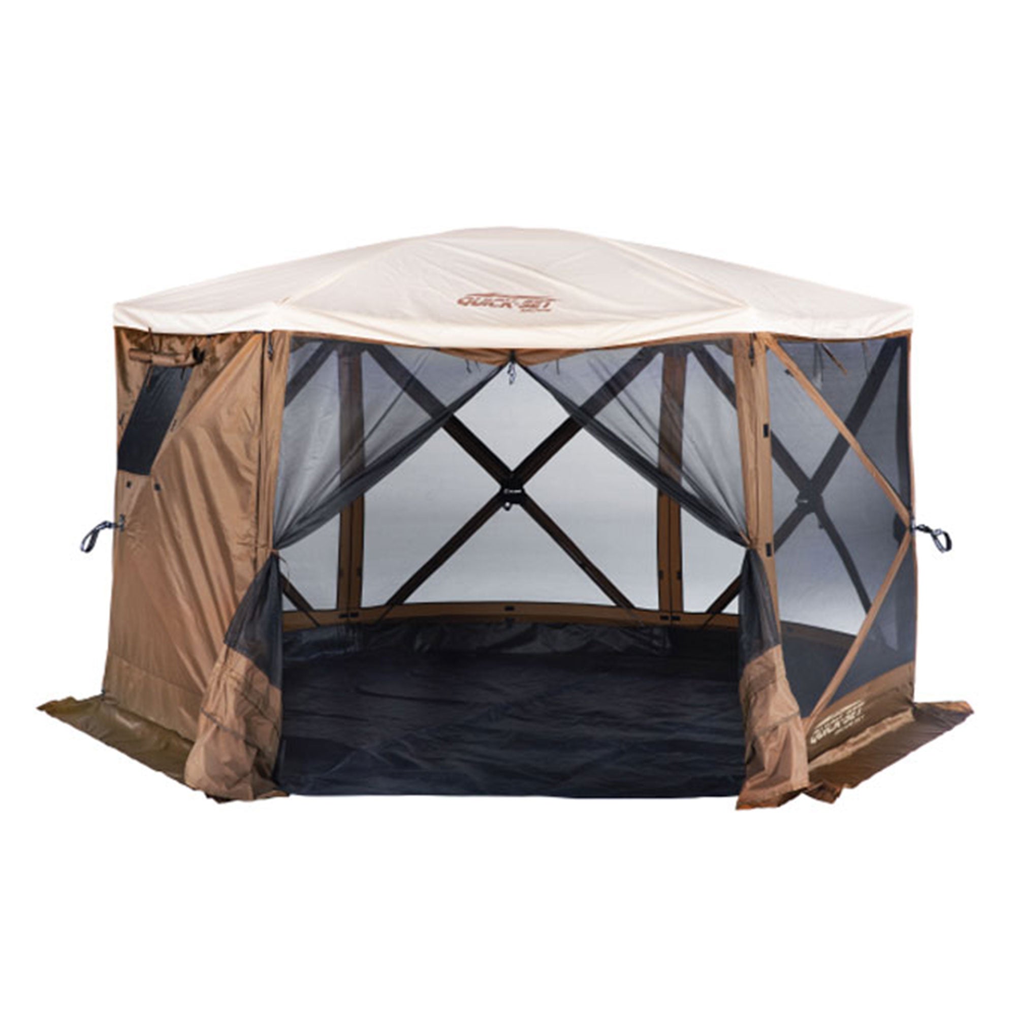CLAM Quick-Set Pavilion Screened Canopy Tent Rain Fly Tarp, Cover Only, Tan - Smart-nests