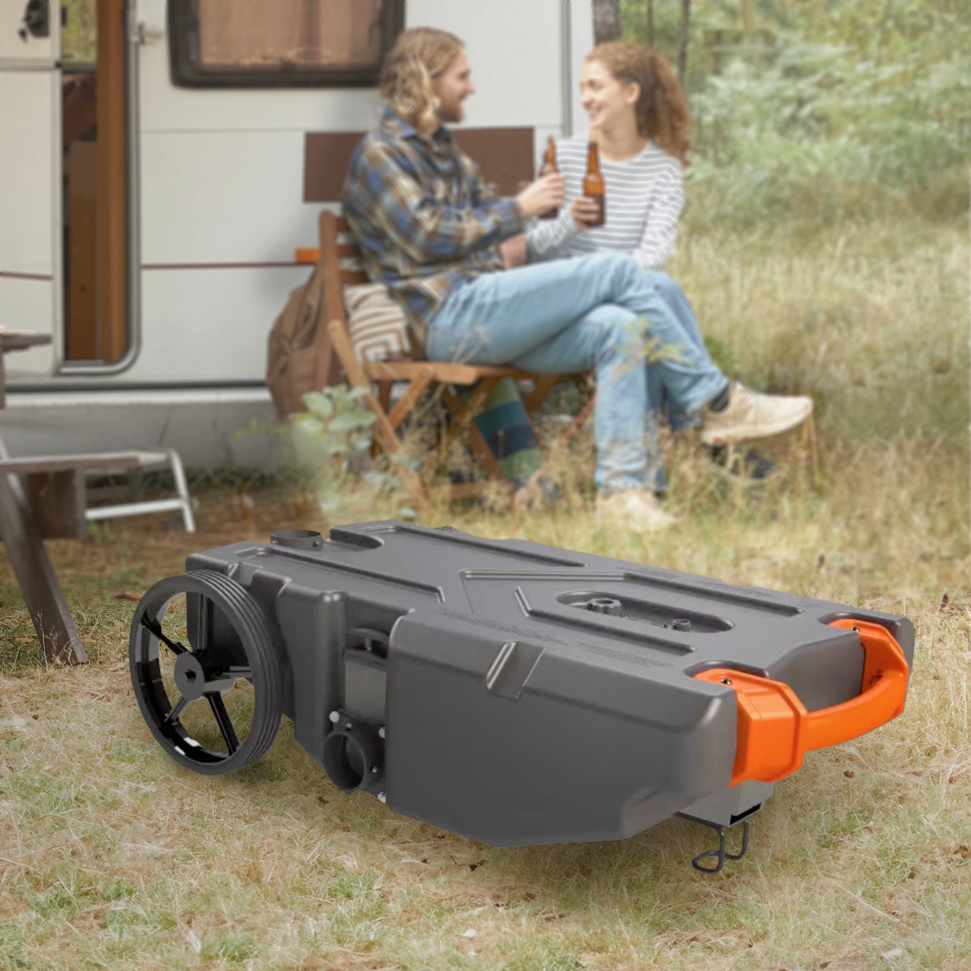 Camco 39006 Rhino Portable 36 Gallon RV Waste Tank Holding Hose and Accessories - Smart-nests
