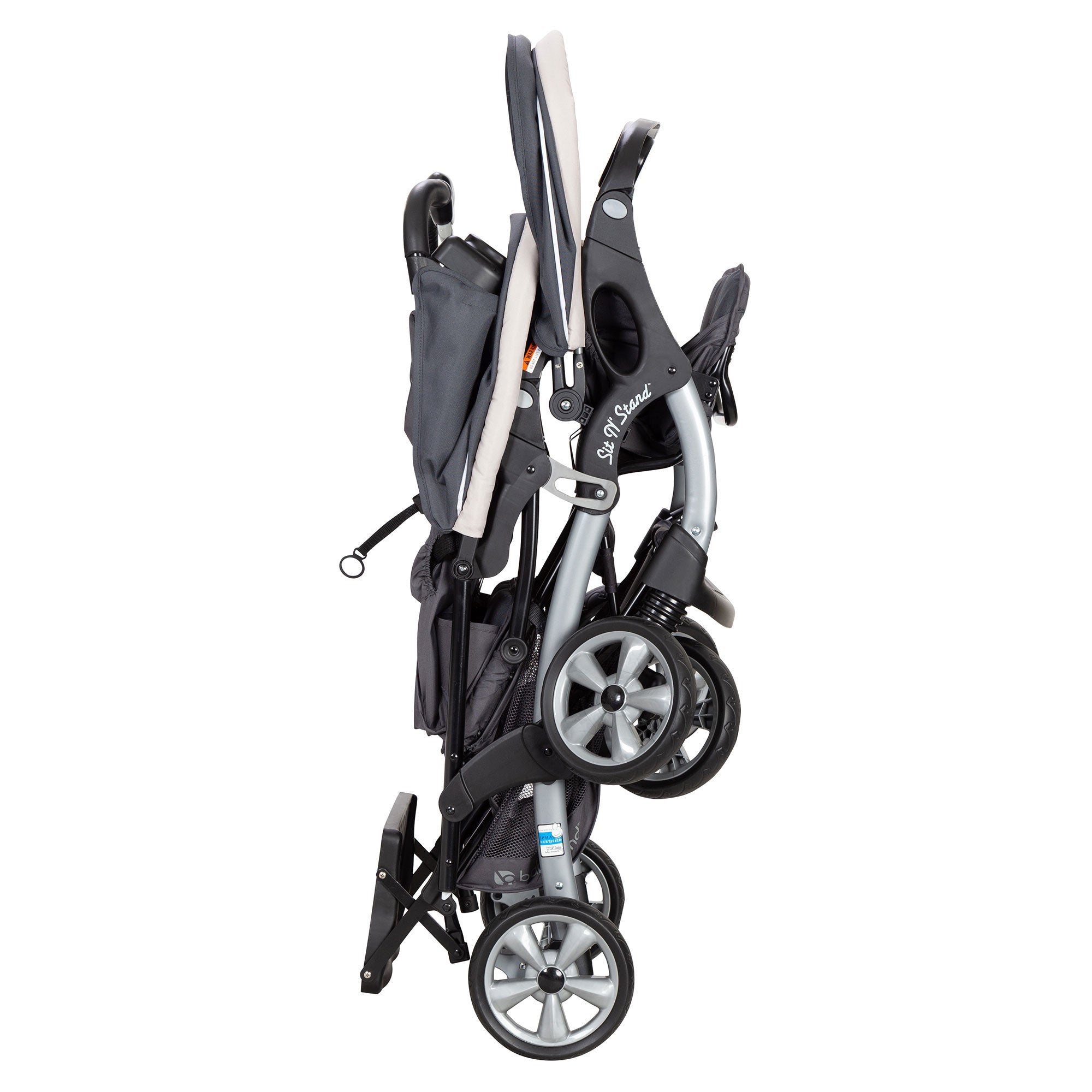 Baby Trend Sit N' Stand Travel Double Baby Stroller w/ Single Car Seat, Magnolia - Smart-nests