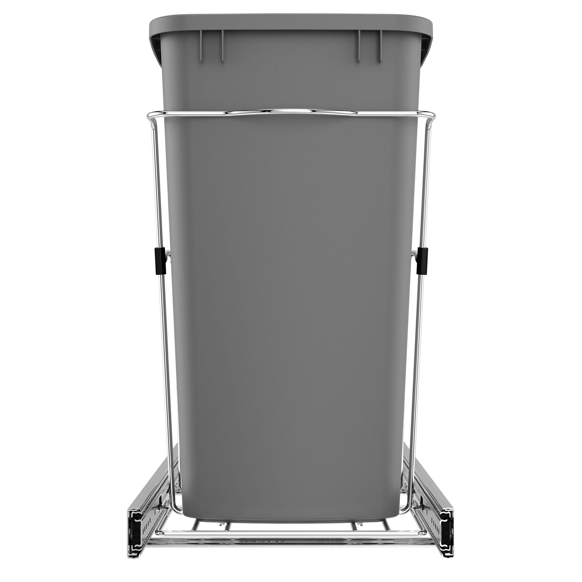 Rev-A-Shelf Pullout Trash Can 35 qt. for Kitchen Cabinets, Silver, RV-12KD-17C S - Smart-nests