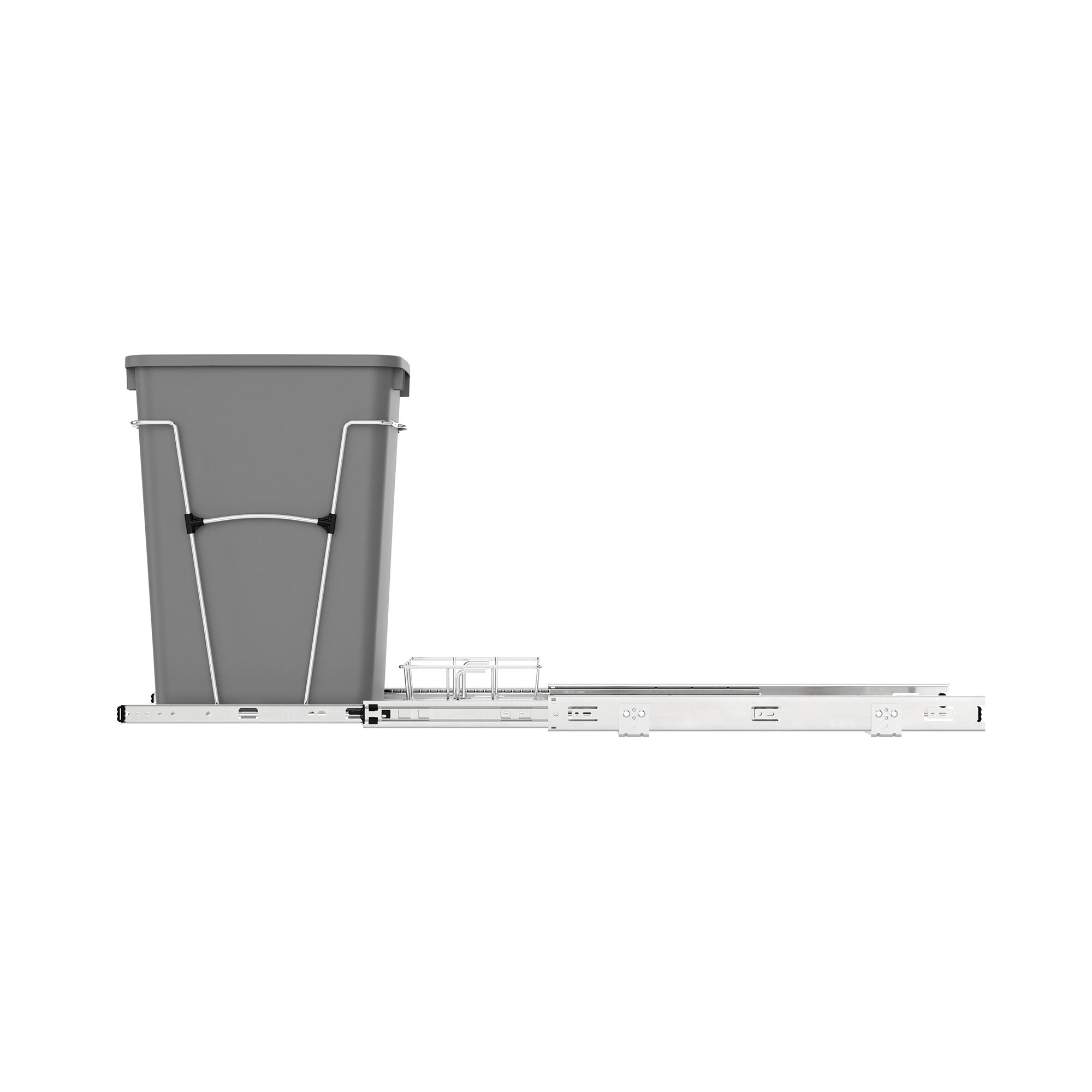 Rev-A-Shelf Pullout Trash Can 35 qt. for Kitchen Cabinets, Silver, RV-12KD-17C S - Smart-nests