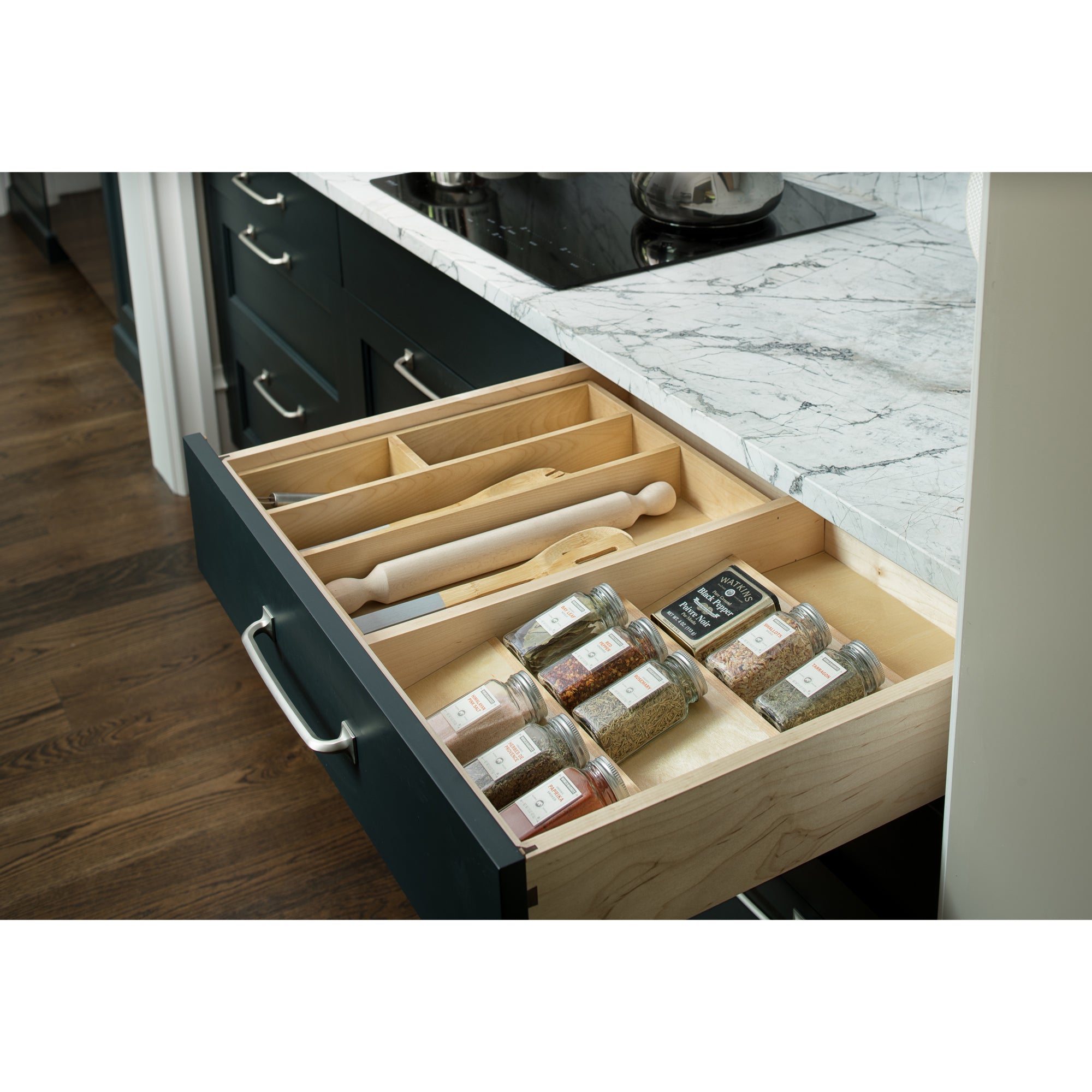 Rev-A-Shelf 16'' Kitchen Drawer Organizer Insert Spice Rack Three-Tier, 4SDI-18 - Smart-nests