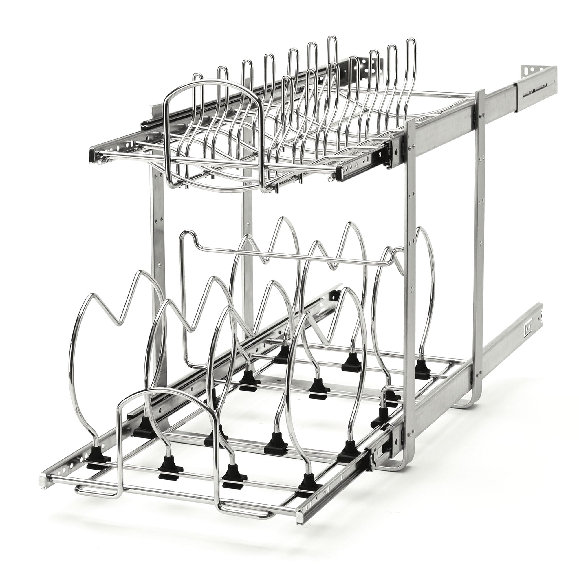 Rev-A-Shelf Pullout Cabinet Pot and Pan Organizer, 11.75" Width, 5CW2-1222-CR