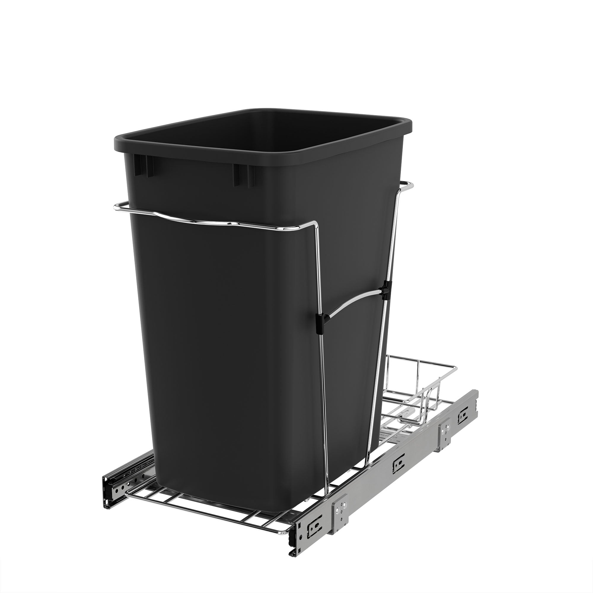 Rev-A-Shelf Pullout Trash Can 35 qt. for Kitchen Cabinets, Black, RV-12KD-18C S - Smart-nests