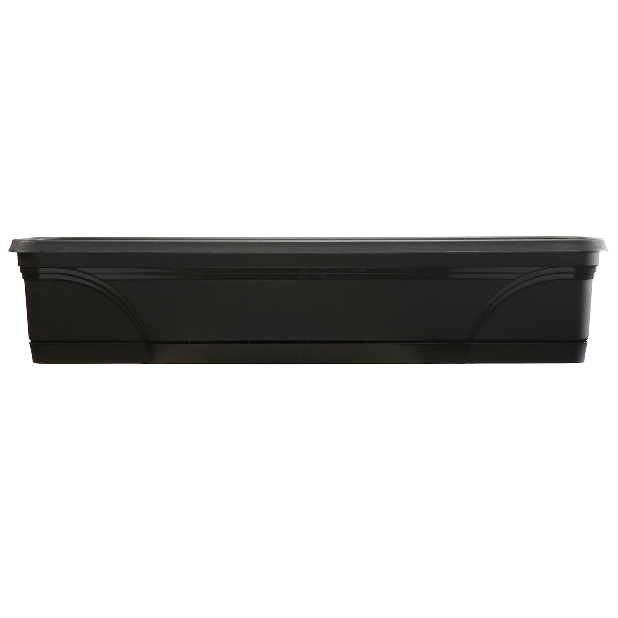 Southern Patio 36 Inch Medallion Hanging Windowsill Garden Box Planter, Black - Smart-nests