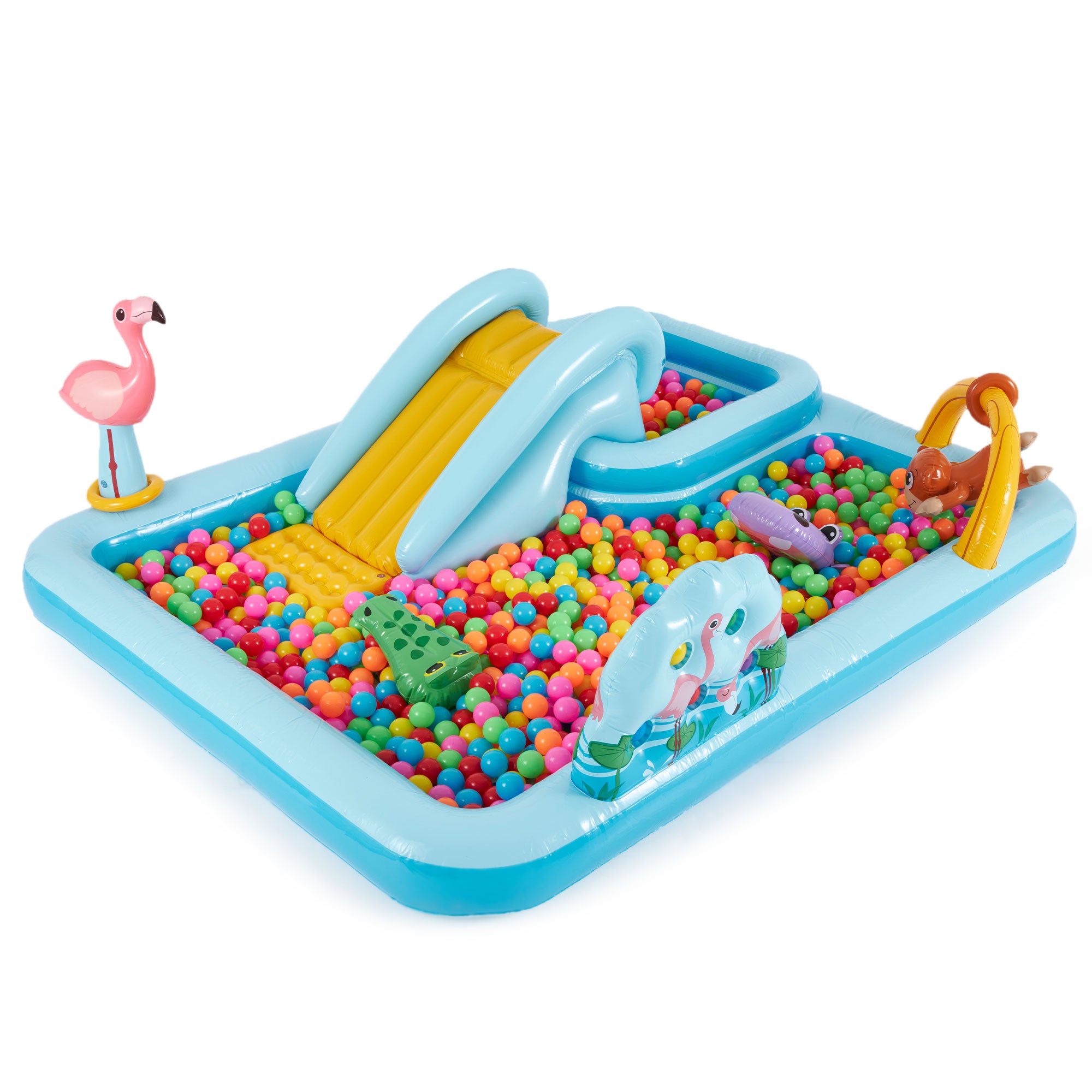 Intex 96" x 78" x 28" Inflatable Jungle Adventure Play Center Spray Kiddie Pool - Smart-nests