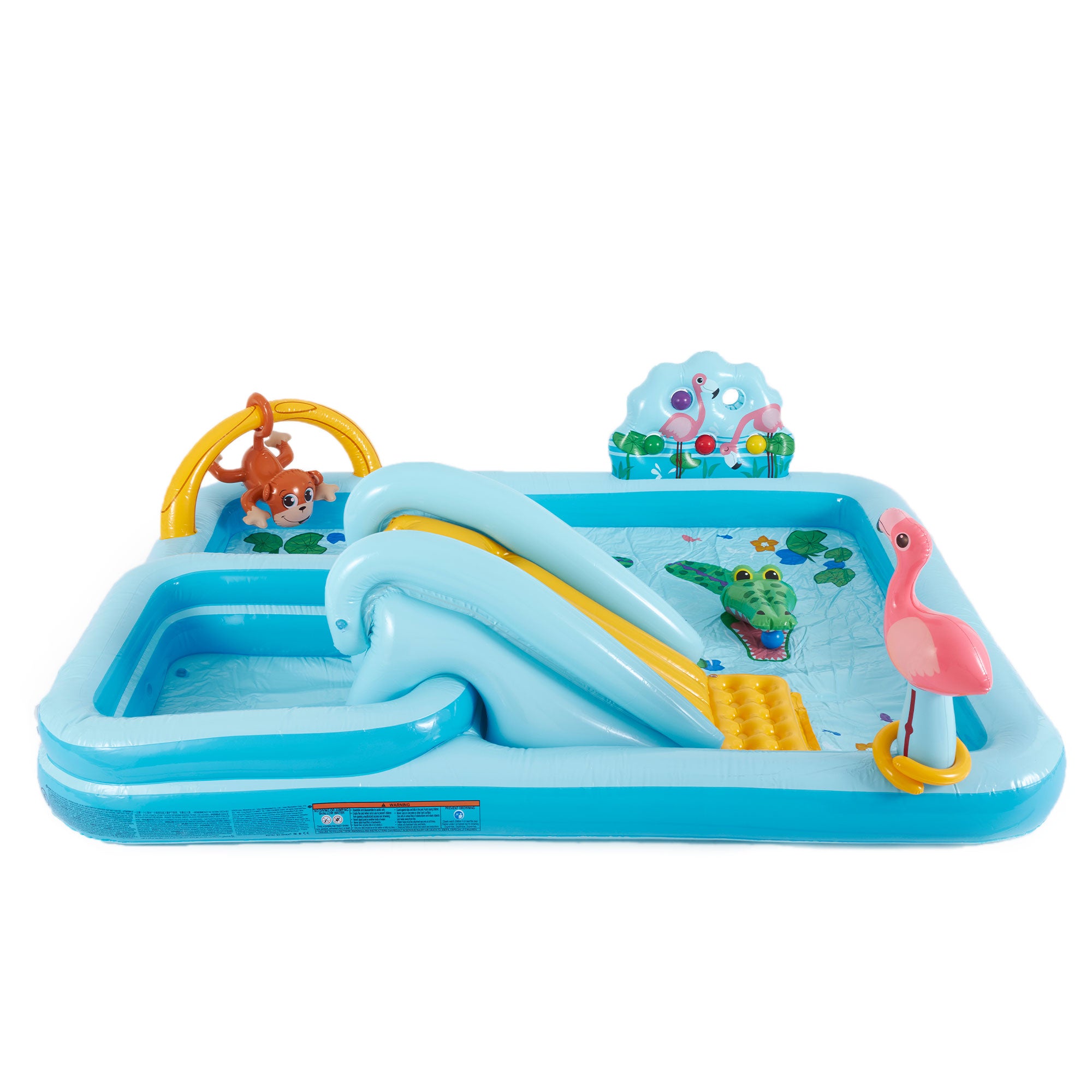Intex 96" x 78" x 28" Inflatable Jungle Adventure Play Center Spray Kiddie Pool - Smart-nests