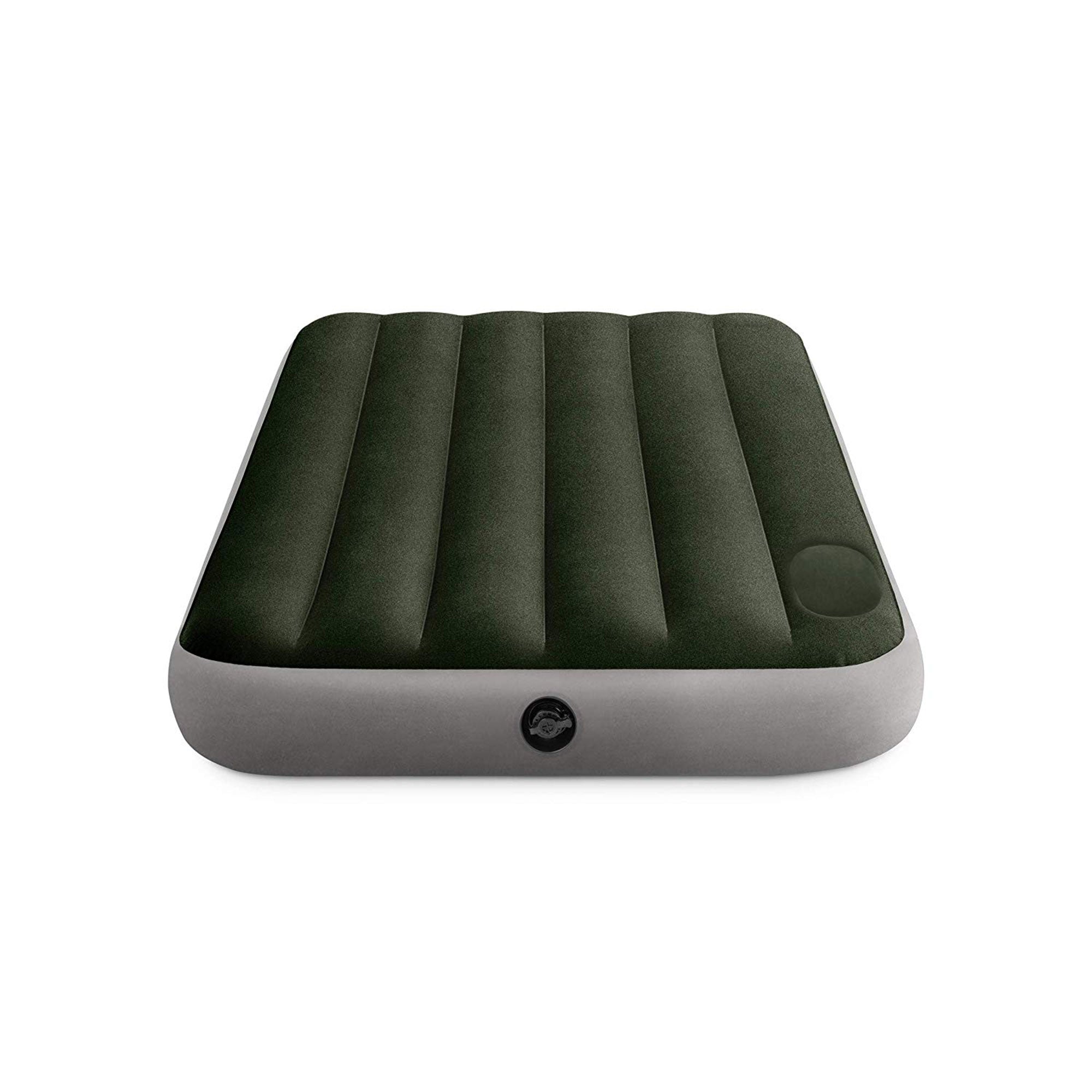 Intex 64763E Standard Dura Beam Downy Air Mattress Bed w/ Built In Pump, Queen - Smart-nests