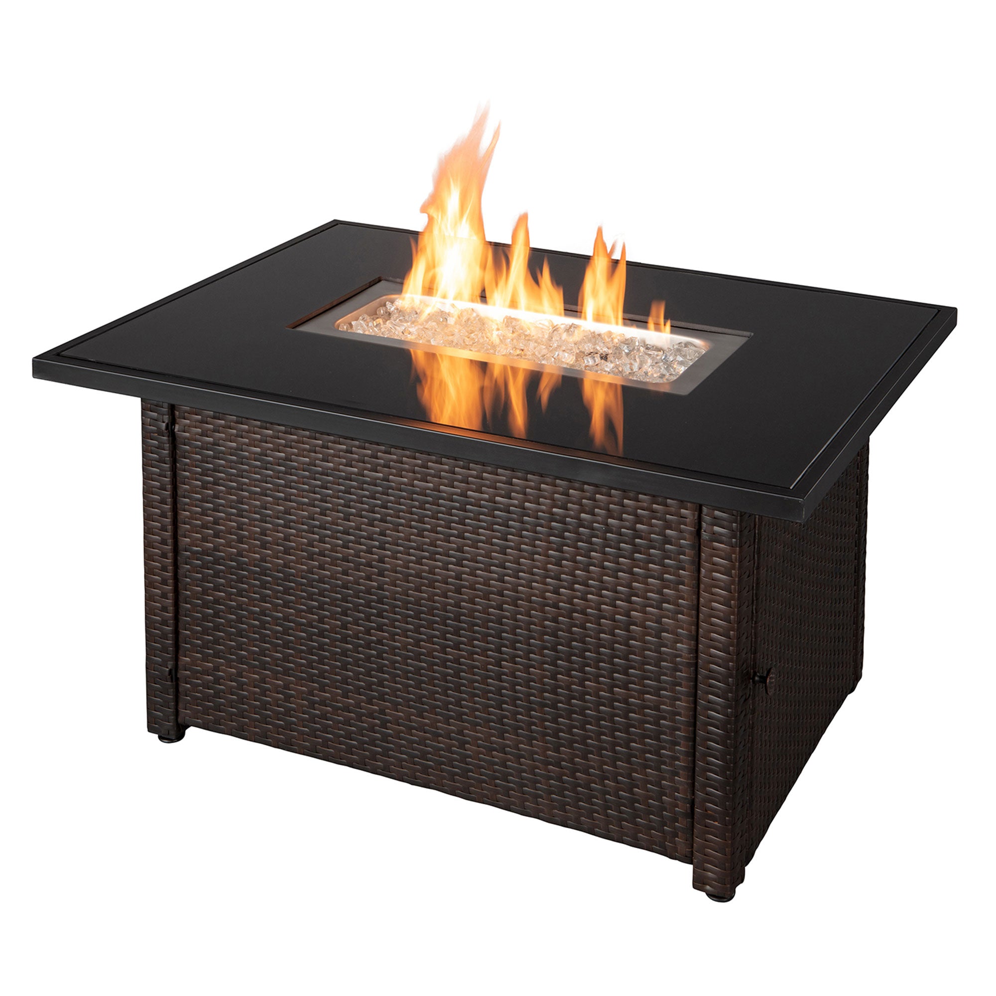 Endless Summer 40,000 BTU Rectangular LP Gas Outdoor Fire Pit Table, Brown/Black - Smart-nests