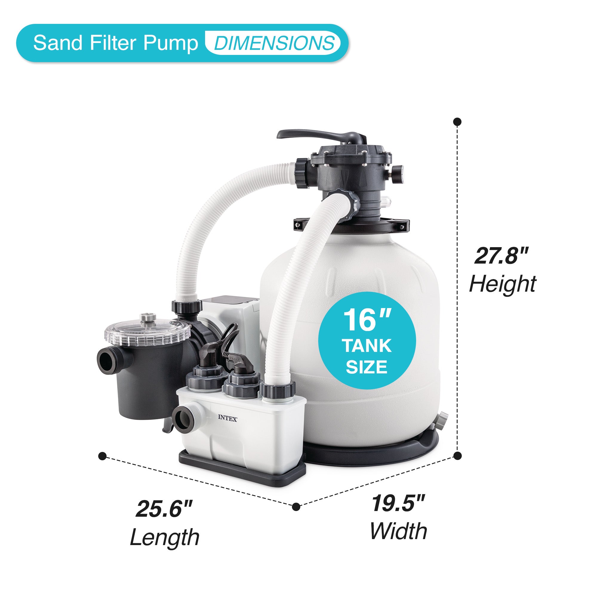 Intex 2,150 GPH Krystal Clear Saltwater System & Sand Filter Pump (Used)