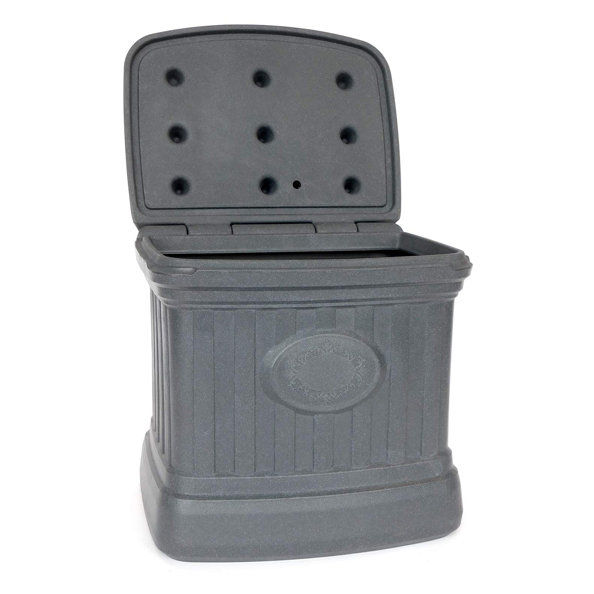 FCMP Outdoor SB120-GRY-S 26 Gallon Outdoor Utility Storage Bin Container, Gray - Smart-nests