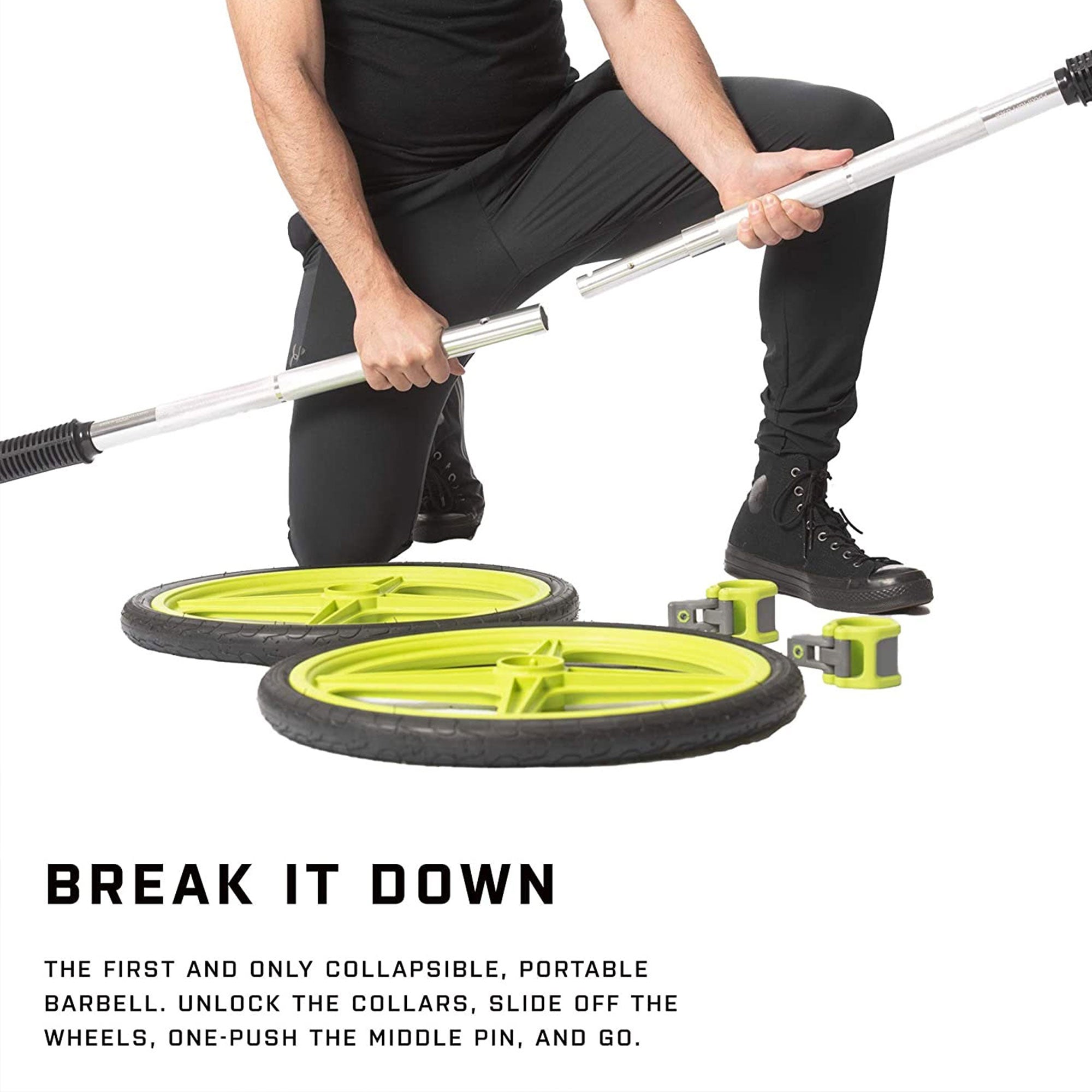 AXLE Lightweight Olympic Barbell with Weighted Plates, (Straps Not Included) - Smart-nests