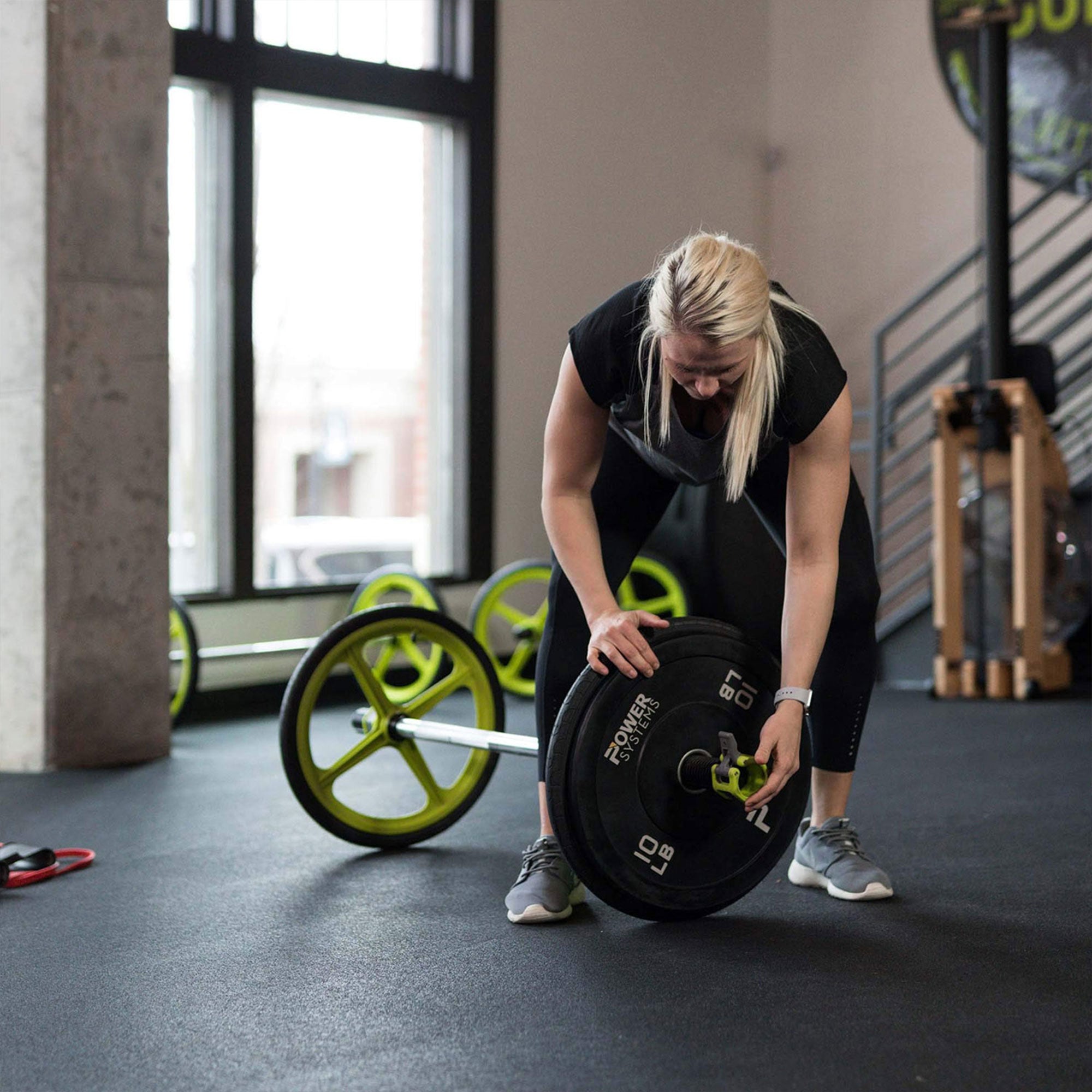 AXLE Lightweight Olympic Barbell with Weighted Plates, (Straps Not Included) - Smart-nests